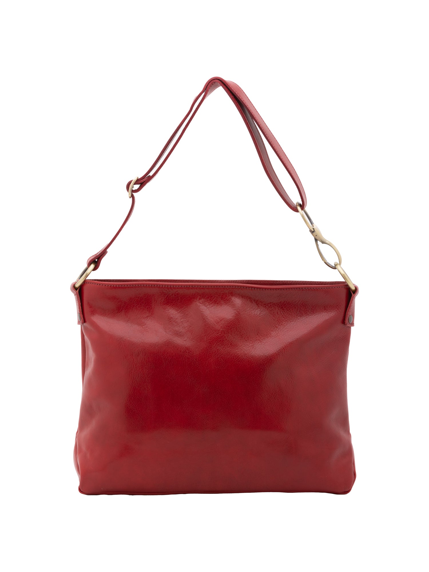 Shoulder Bag I Fratelli Women Genuine leather -Cognac Rosso