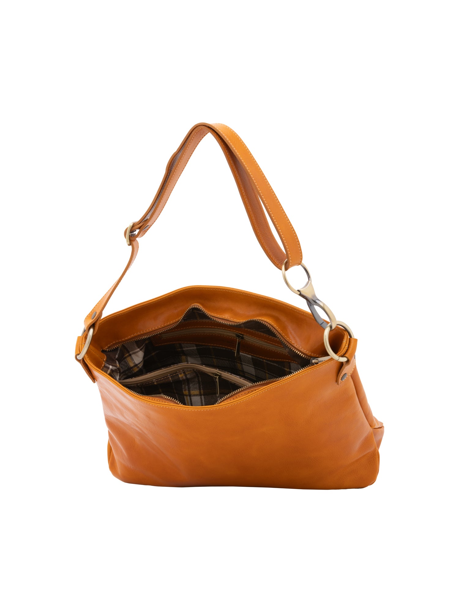Shoulder Bag I Fratelli Women Genuine leather -Cognac Senape