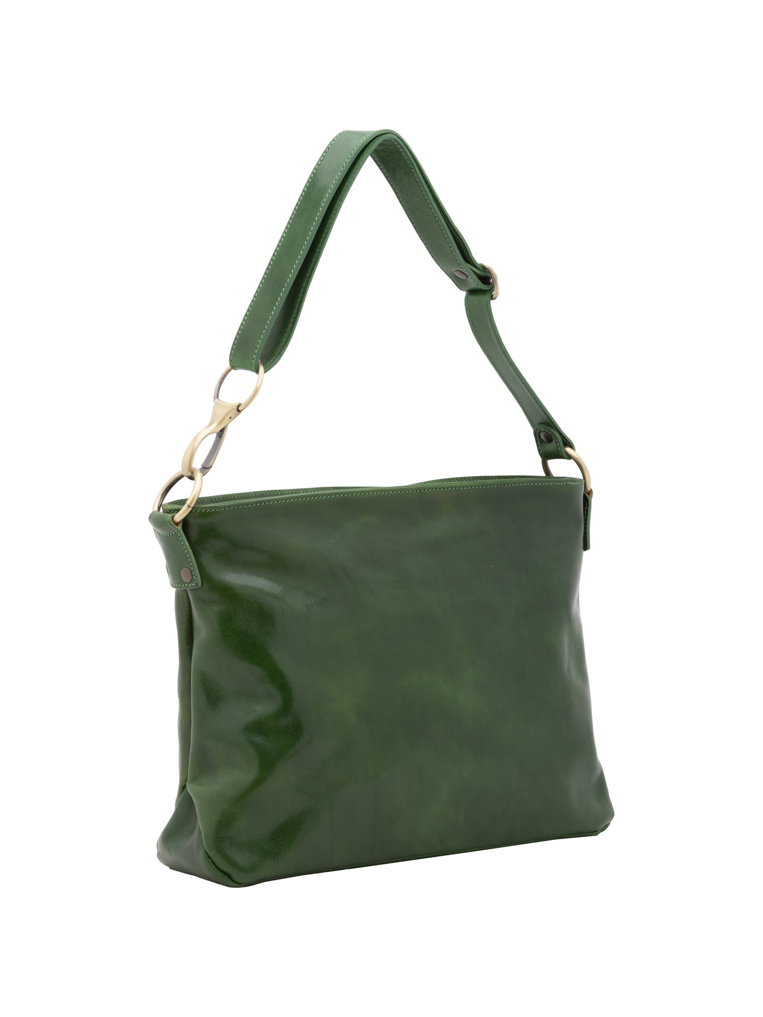Shoulder Bag I Fratelli Women Genuine leather -Cognac Verde