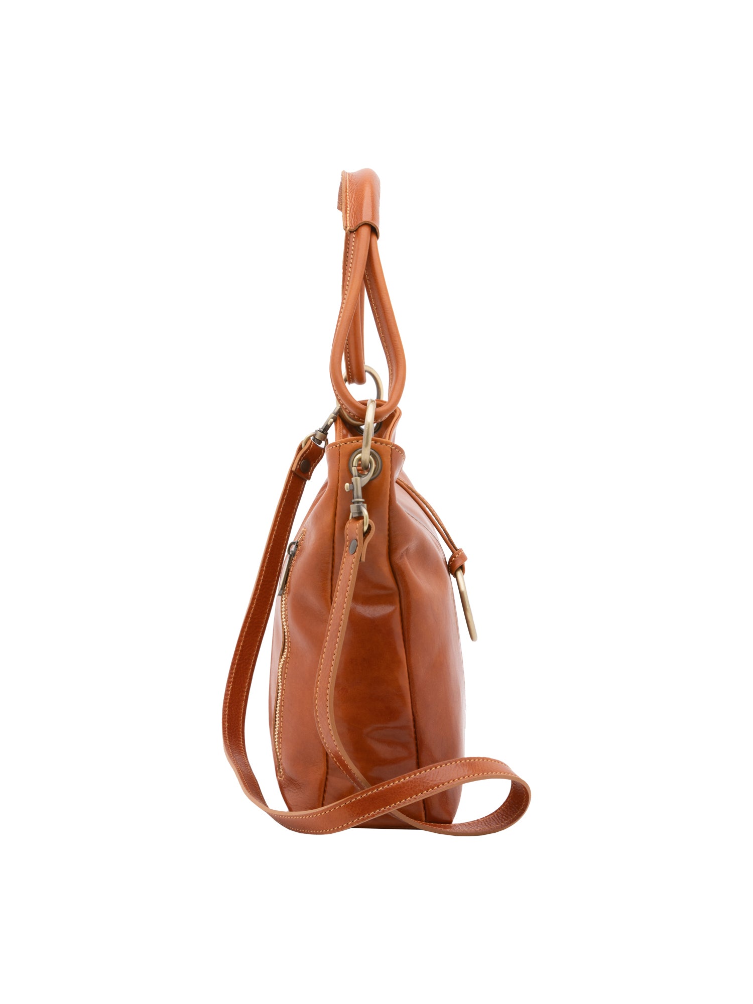 Shoulder Bag I Fratelli Women Genuine leather -Cognac Cognac