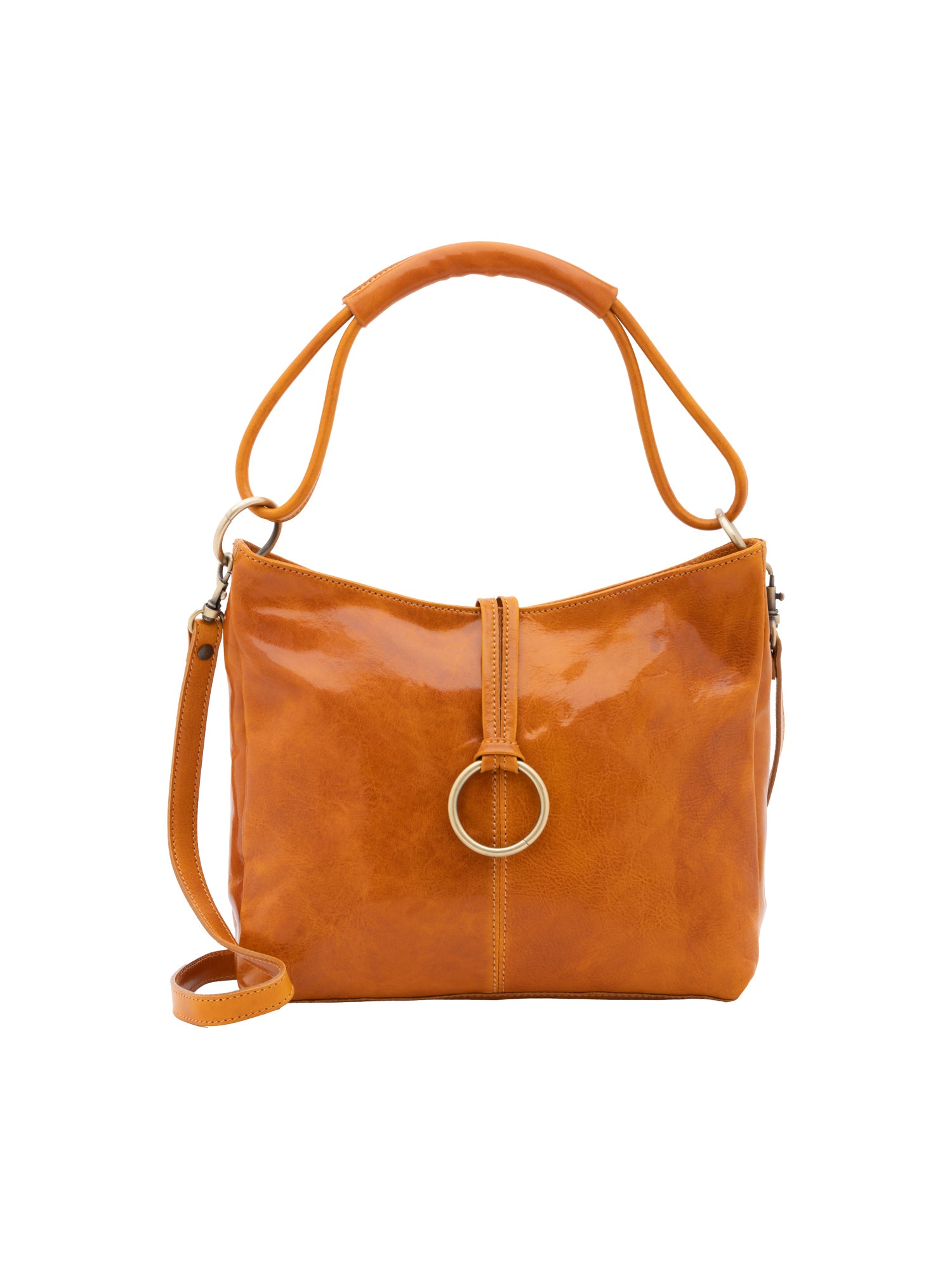 Shoulder Bag I Fratelli Women Genuine leather -Cognac Senape