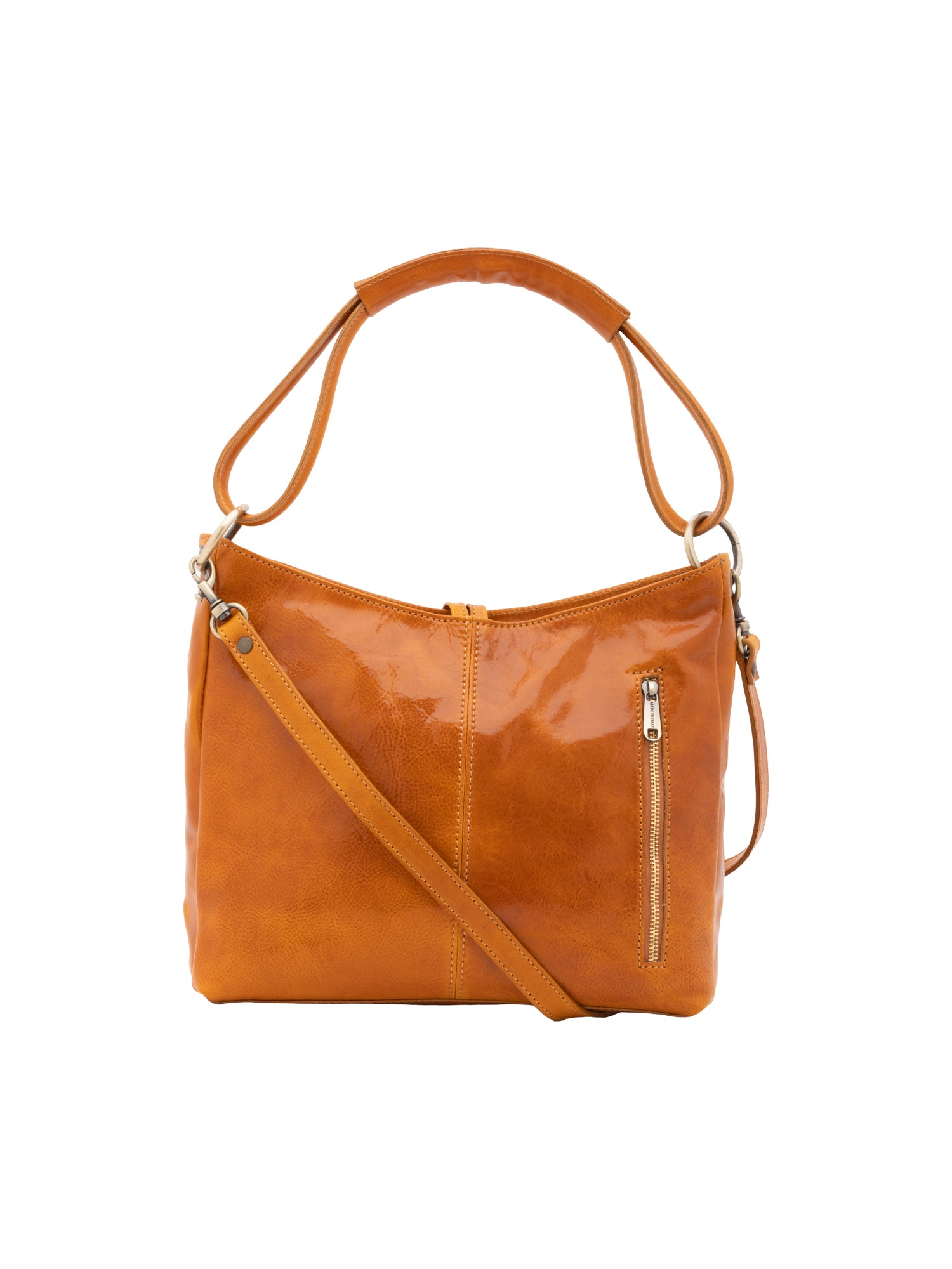 Shoulder Bag I Fratelli Women Genuine leather -Cognac Senape