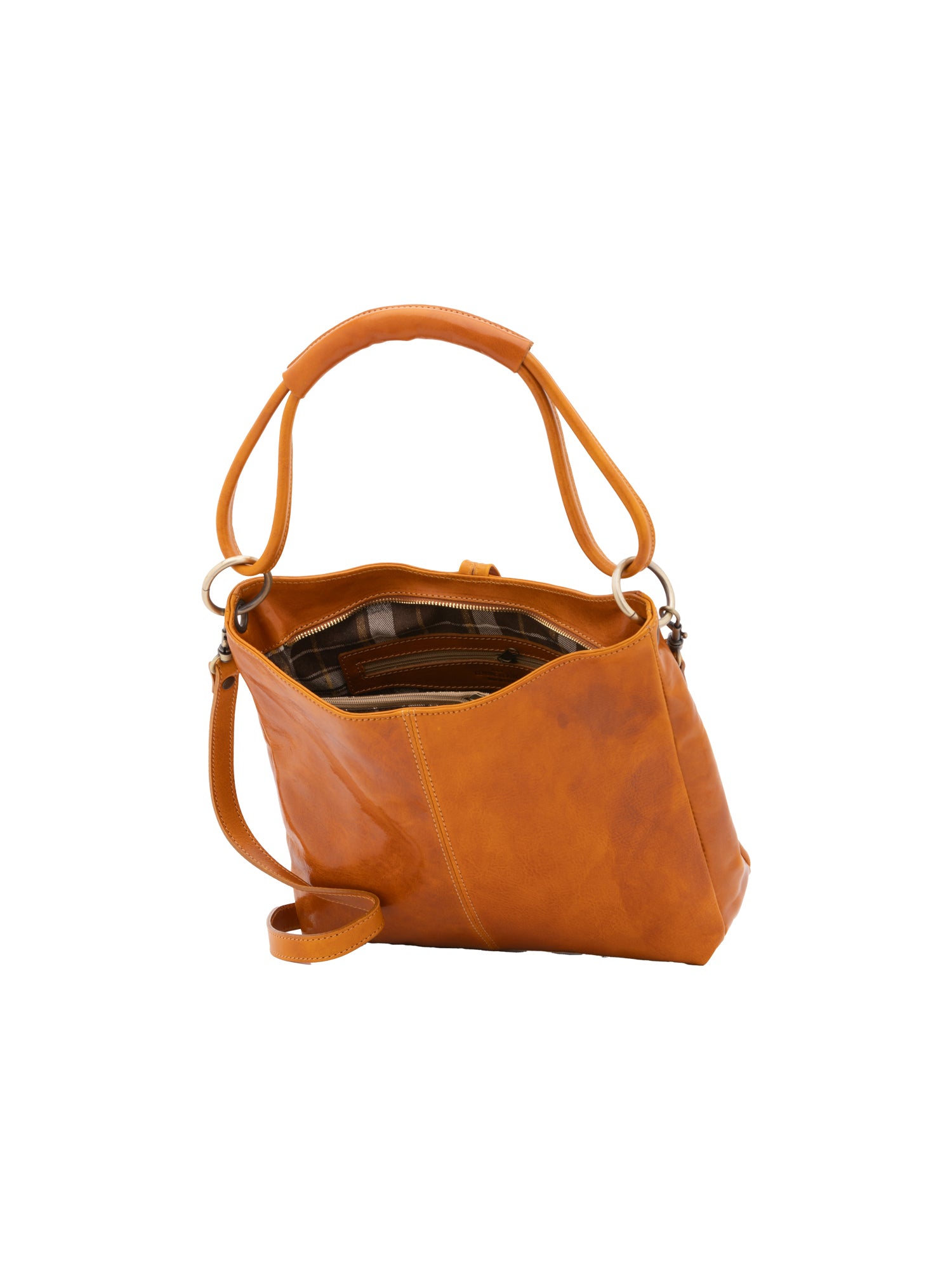 Shoulder Bag I Fratelli Women Genuine leather -Cognac Senape