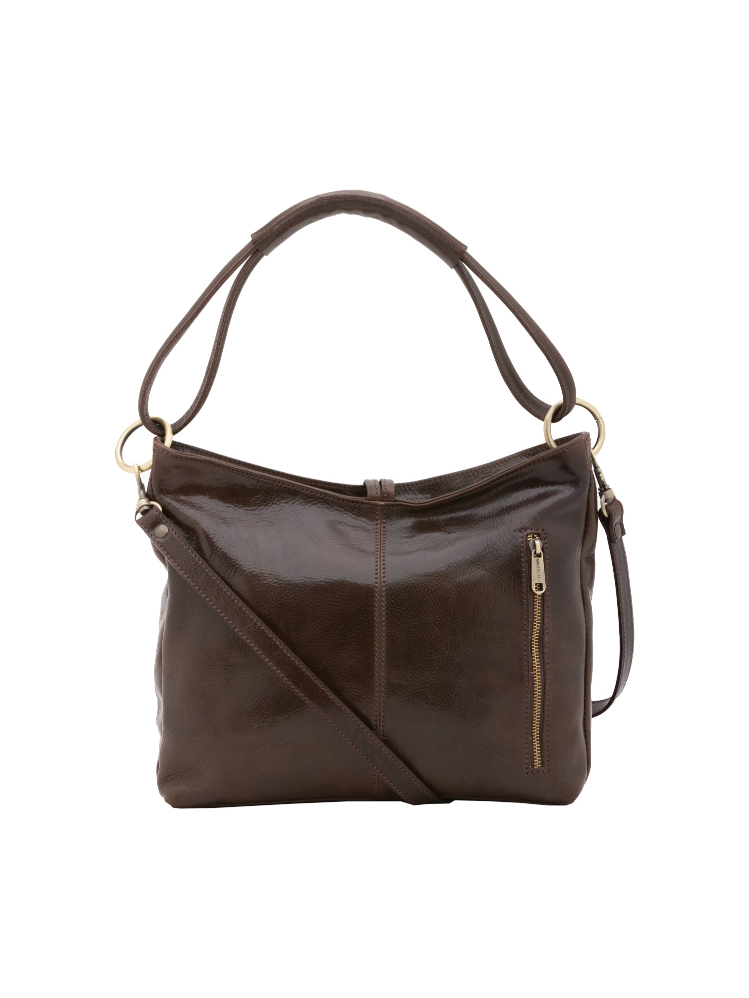 Shoulder Bag I Fratelli Women Genuine leather -Cognac Testa di moro