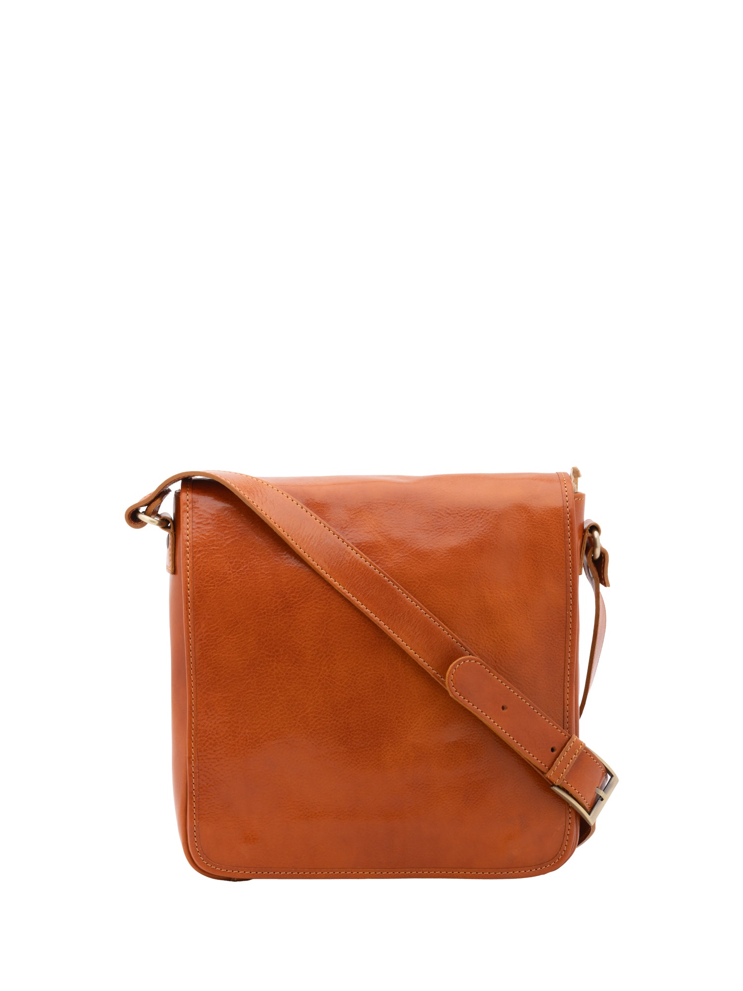 Crossbody bag I Fratelli Men Genuine leather -Cognac Cognac