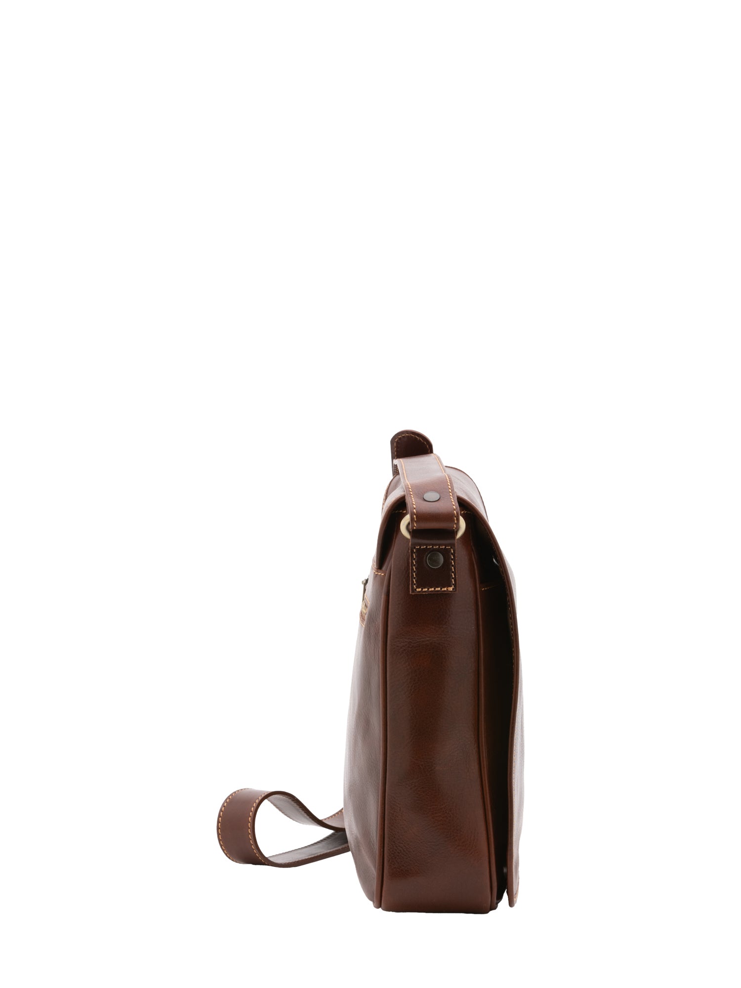 Crossbody bag I Fratelli Men Genuine leather -Cognac Marrone