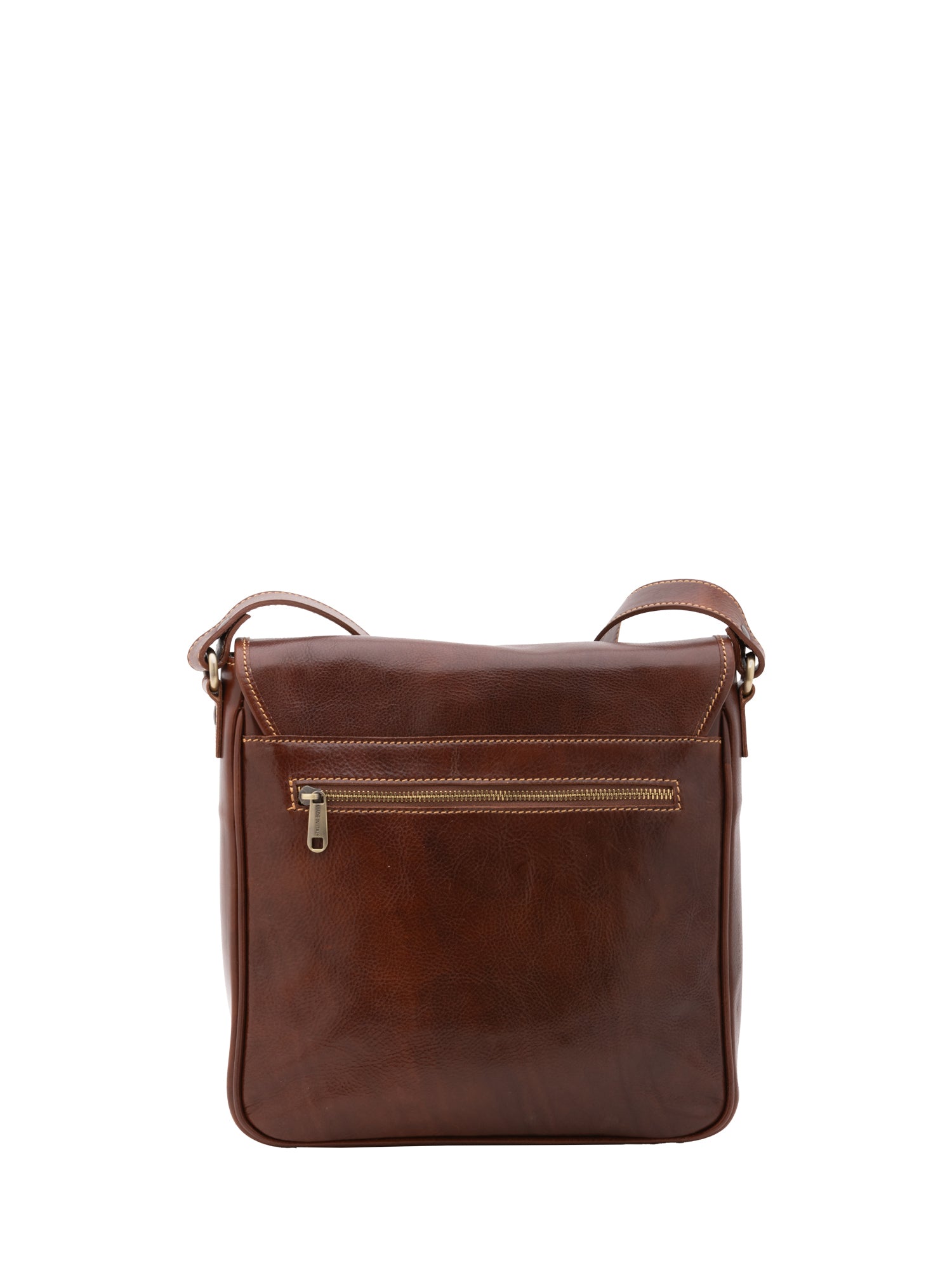 Crossbody bag I Fratelli Men Genuine leather -Cognac Marrone