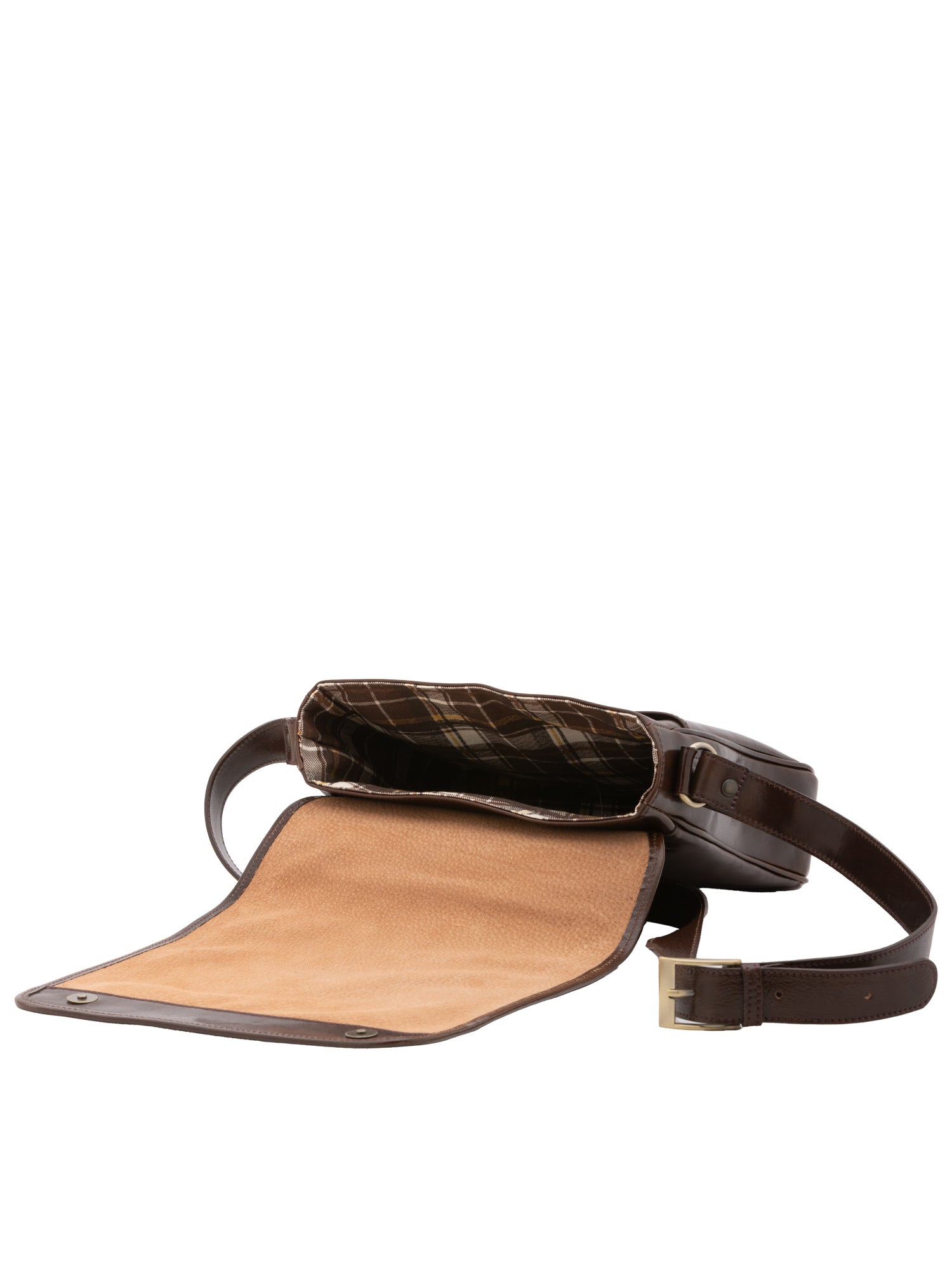 Crossbody bag I Fratelli Men Genuine leather -Cognac Marrone
