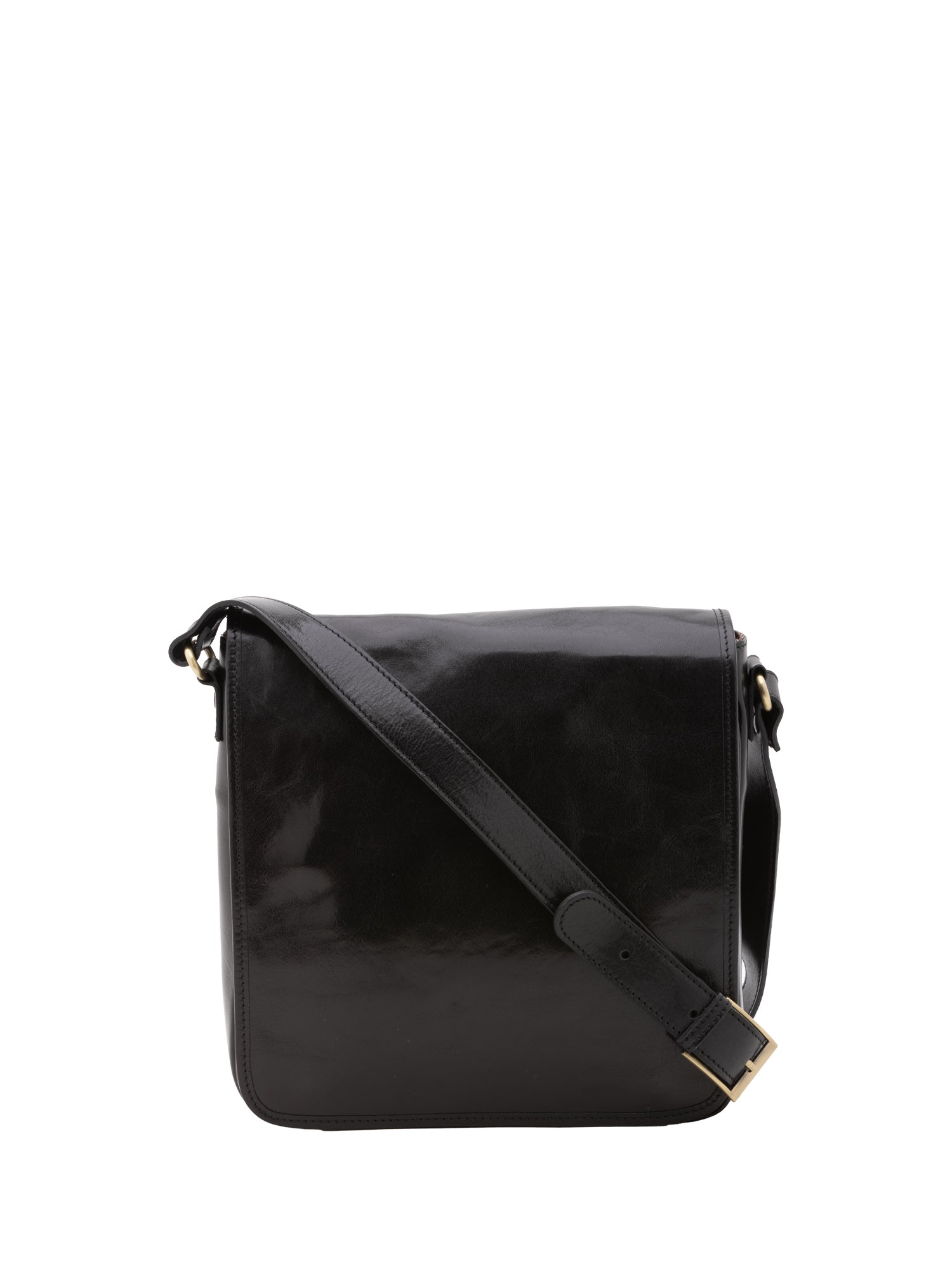 Crossbody bag I Fratelli Men Genuine leather -Cognac Nero