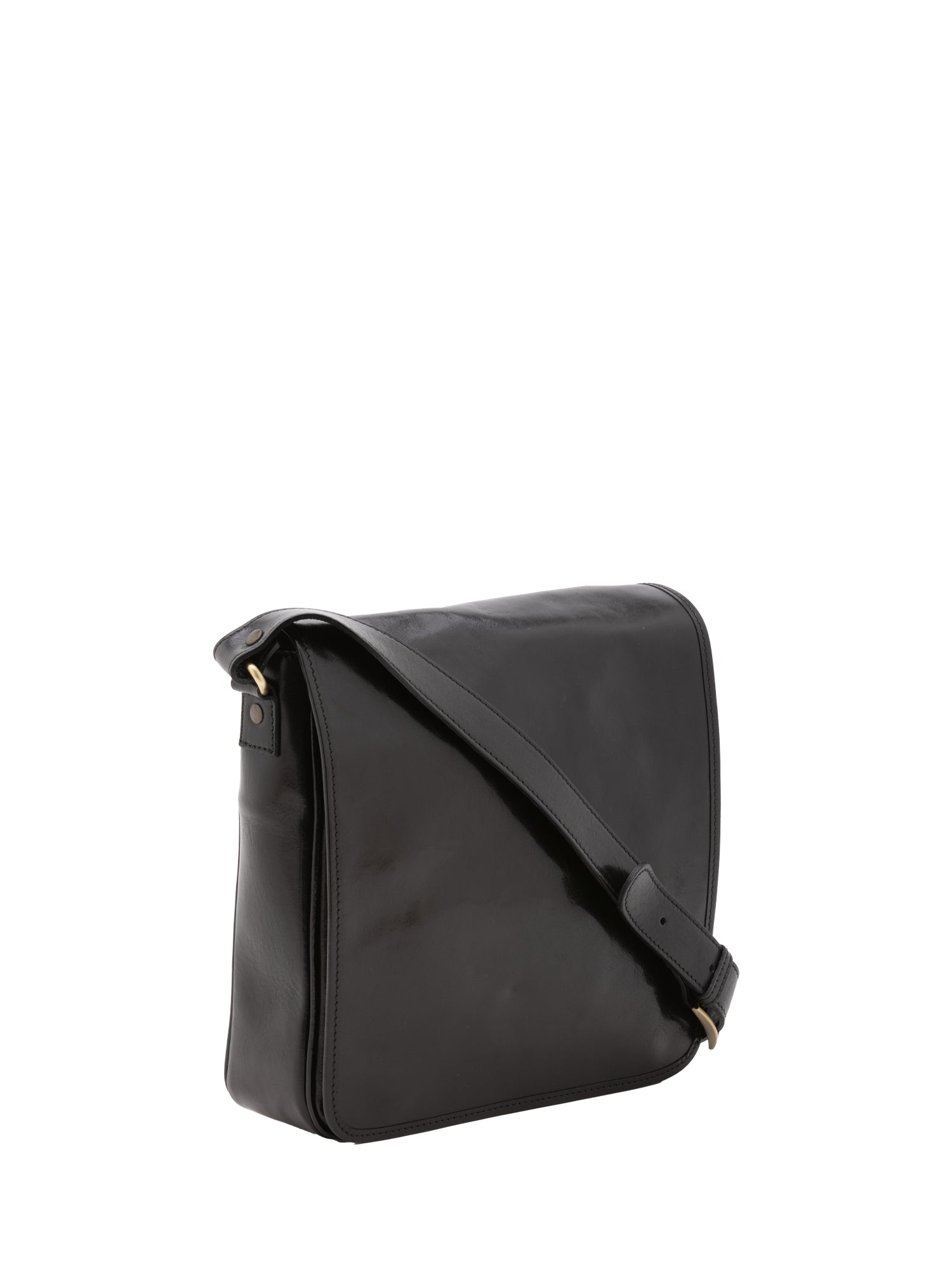 Crossbody bag I Fratelli Men Genuine leather -Cognac Nero