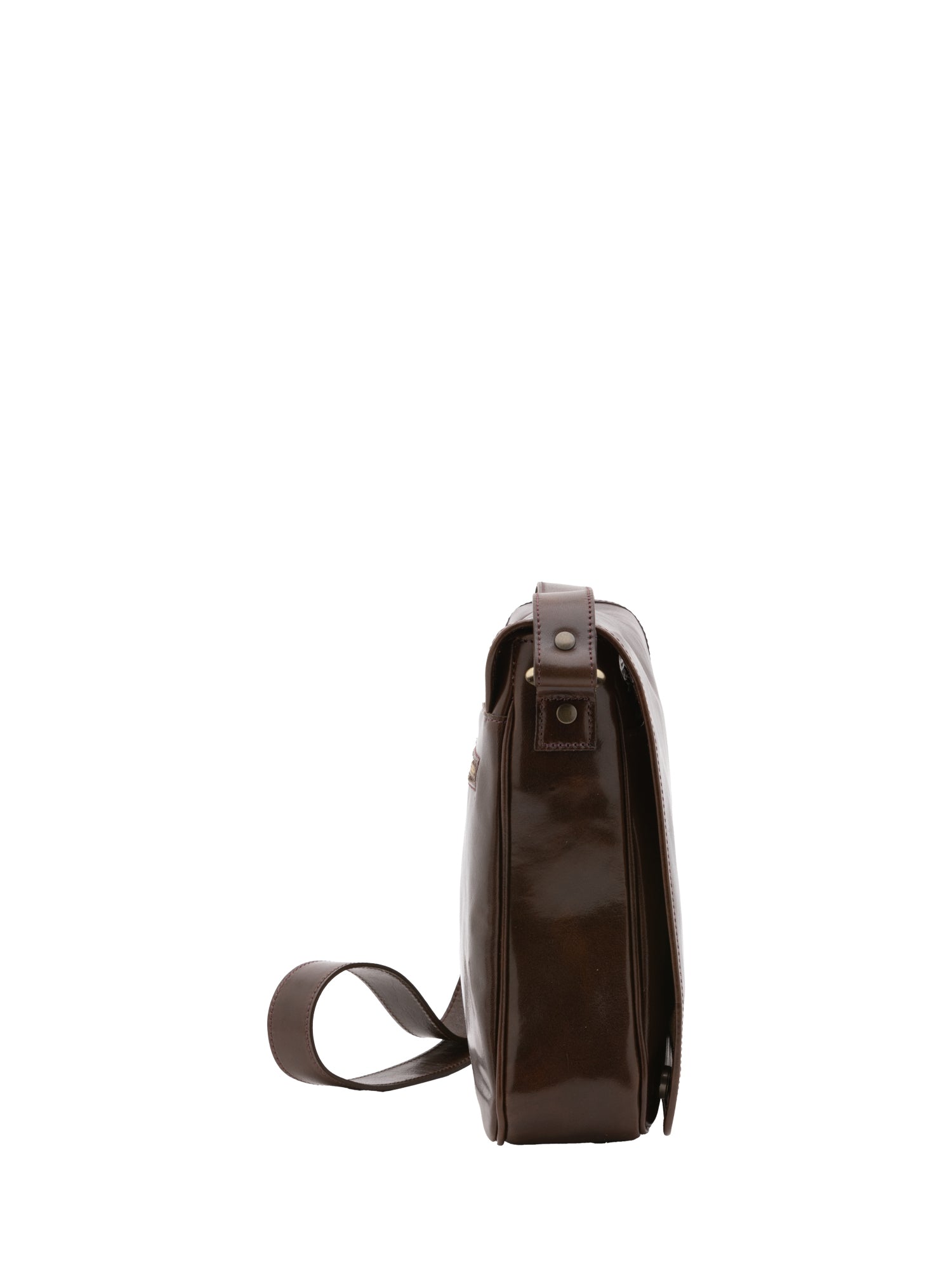 Crossbody bag I Fratelli Men Genuine leather -Cognac Testa di moro