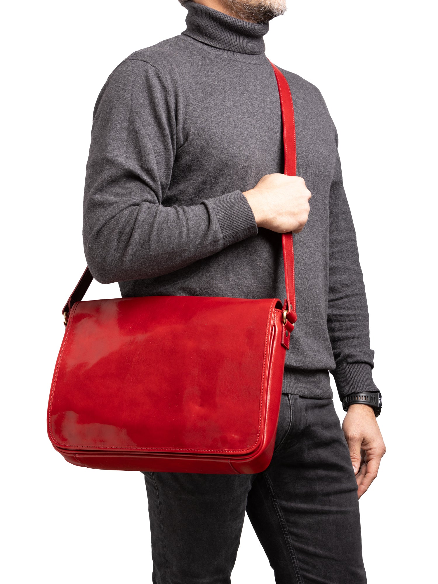 Crossbody bag I Fratelli Men Genuine leather -Tmoro Rosso