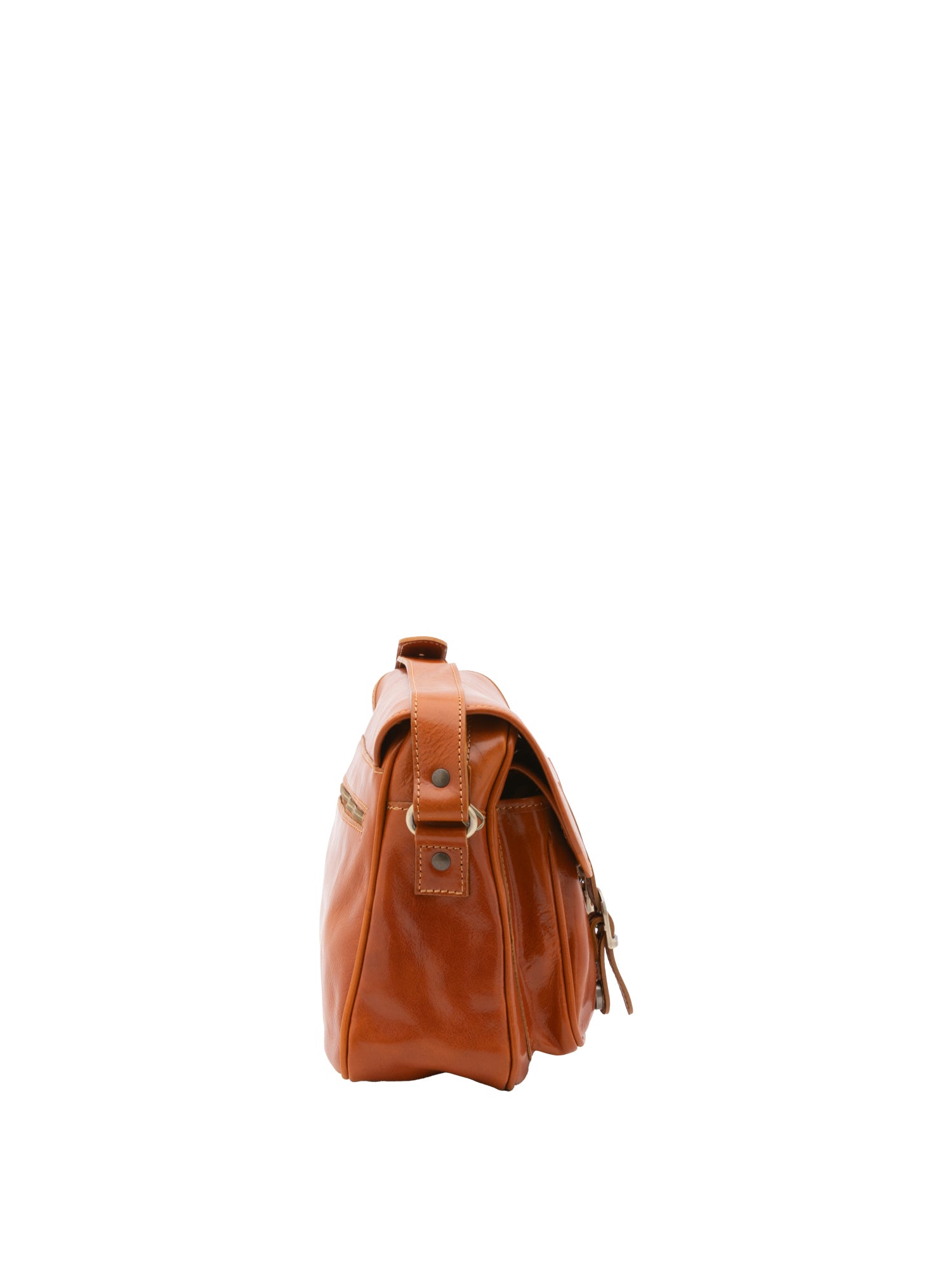 Crossbody bag I Fratelli Women Genuine leather -Tmoro Cognac