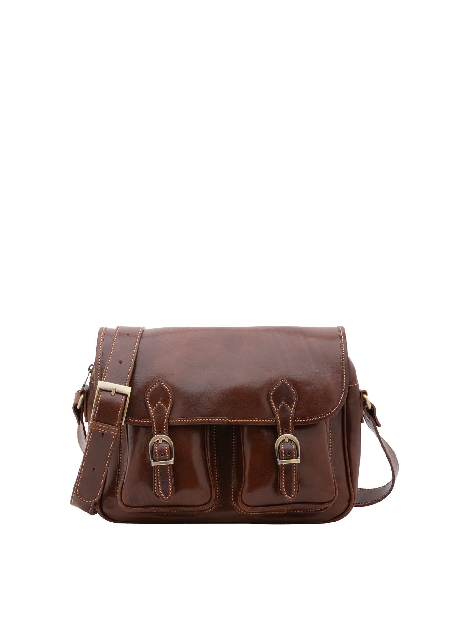 Crossbody bag I Fratelli Women Genuine leather -Tmoro Marrone