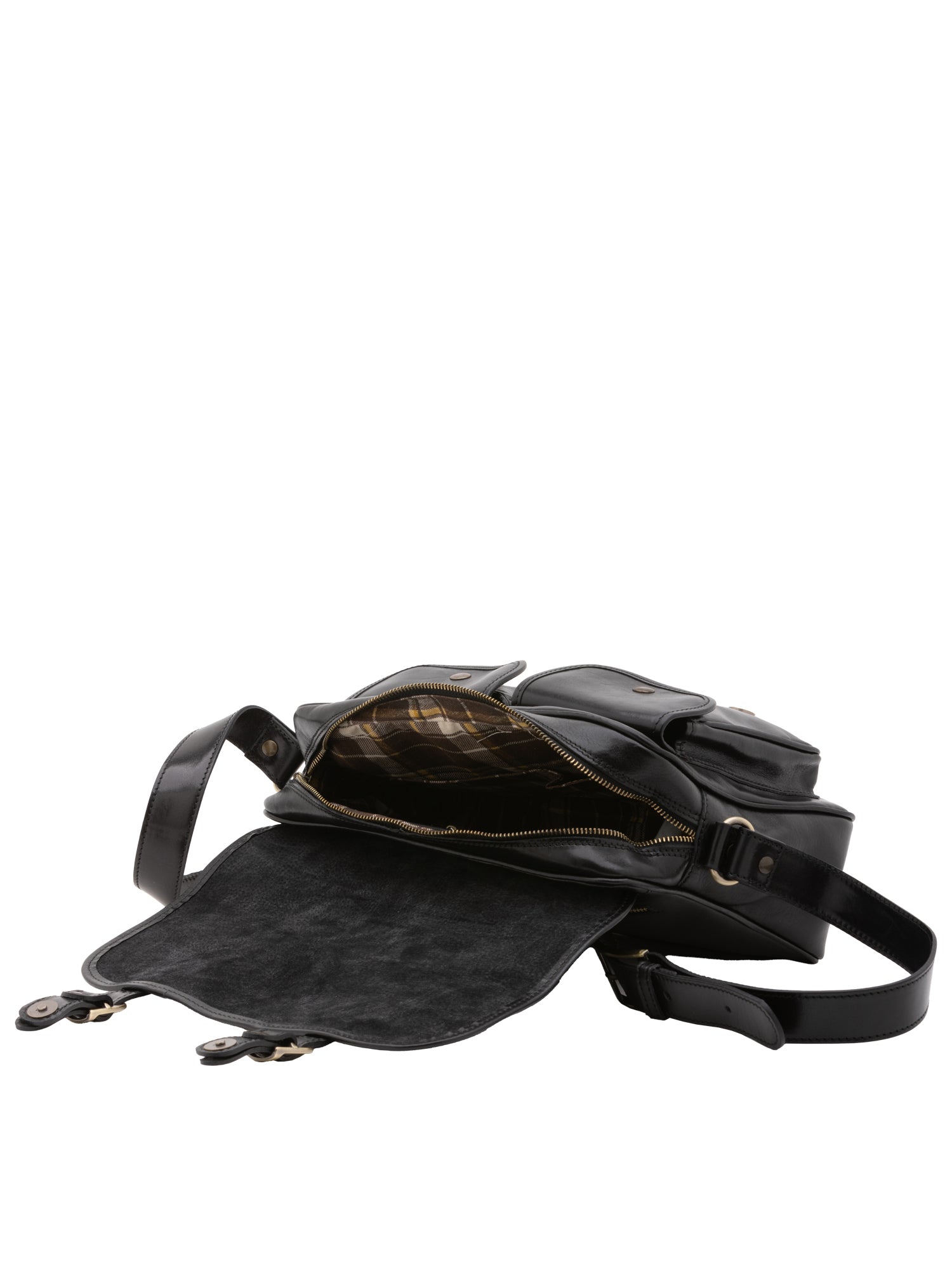 Crossbody bag I Fratelli Women Genuine leather -Tmoro Nero