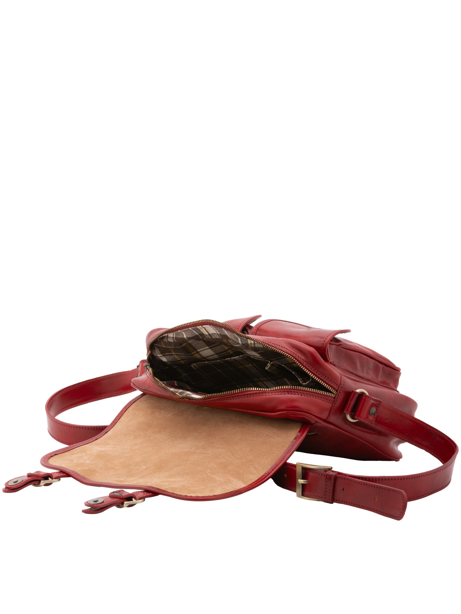 Crossbody bag I Fratelli Women Genuine leather -Tmoro Rosso