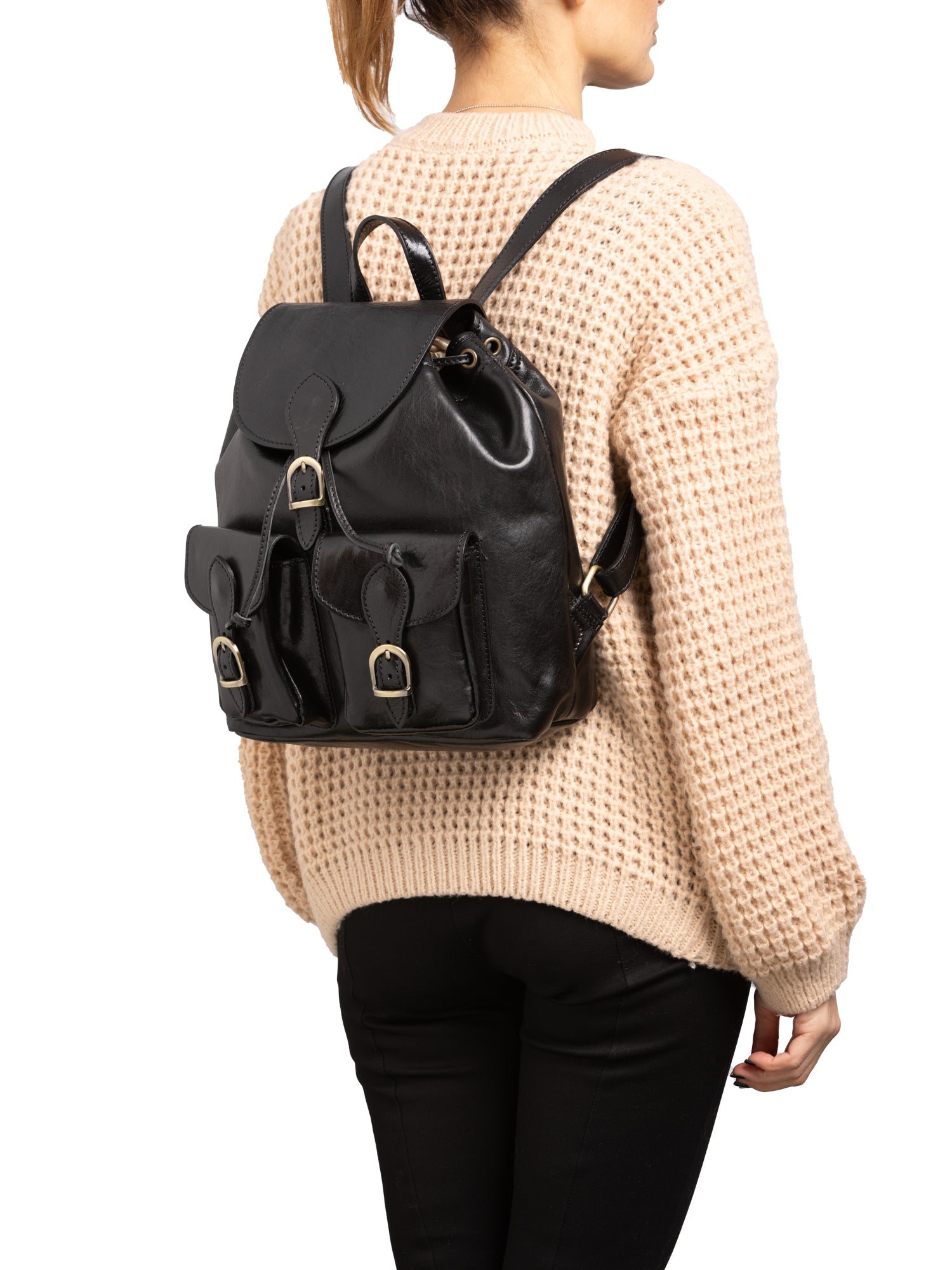 Shoulder Bag I Fratelli Women Genuine leather -Nero Nero