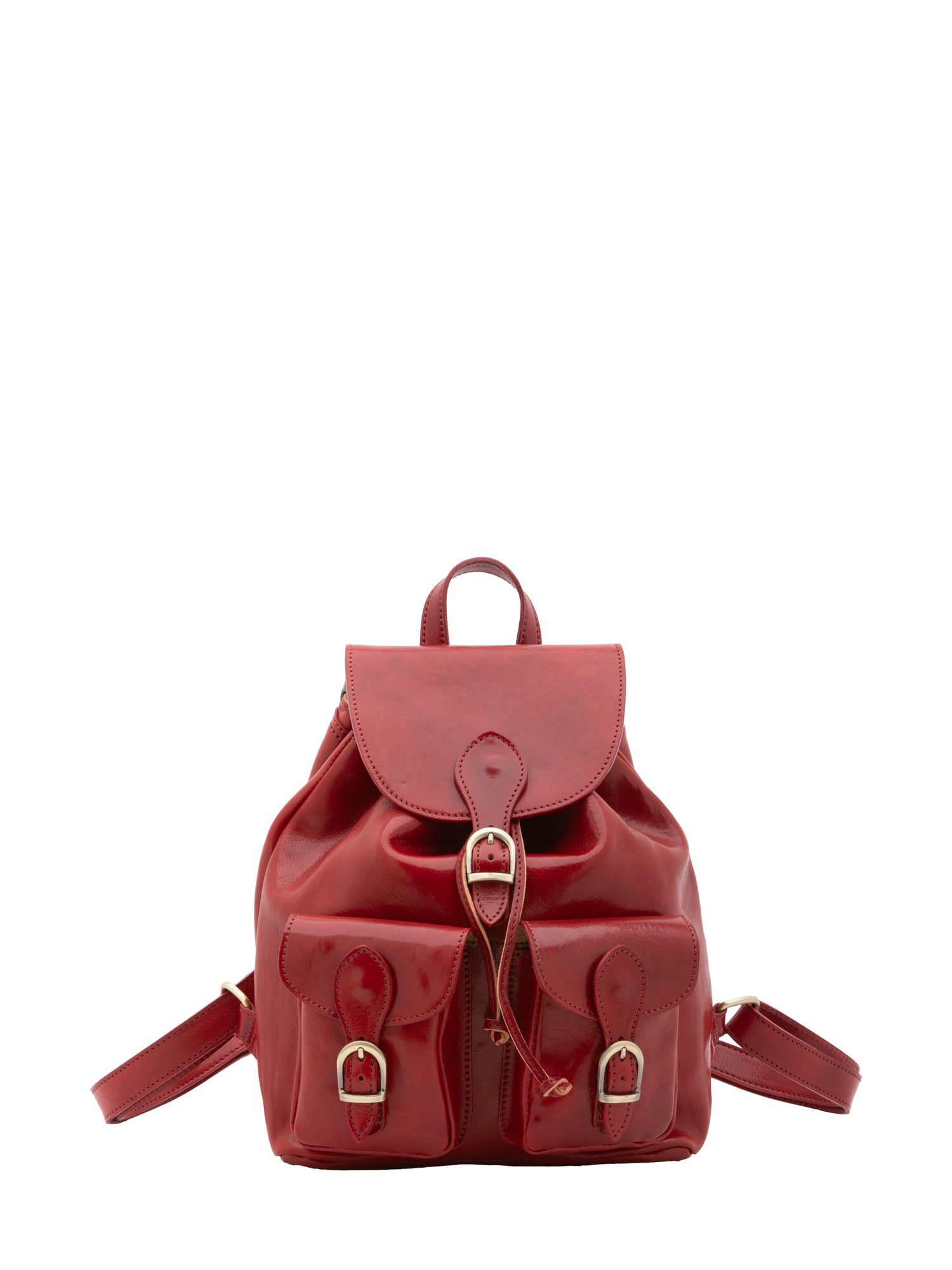 Shoulder Bag I Fratelli Women Genuine leather -Nero Rosso