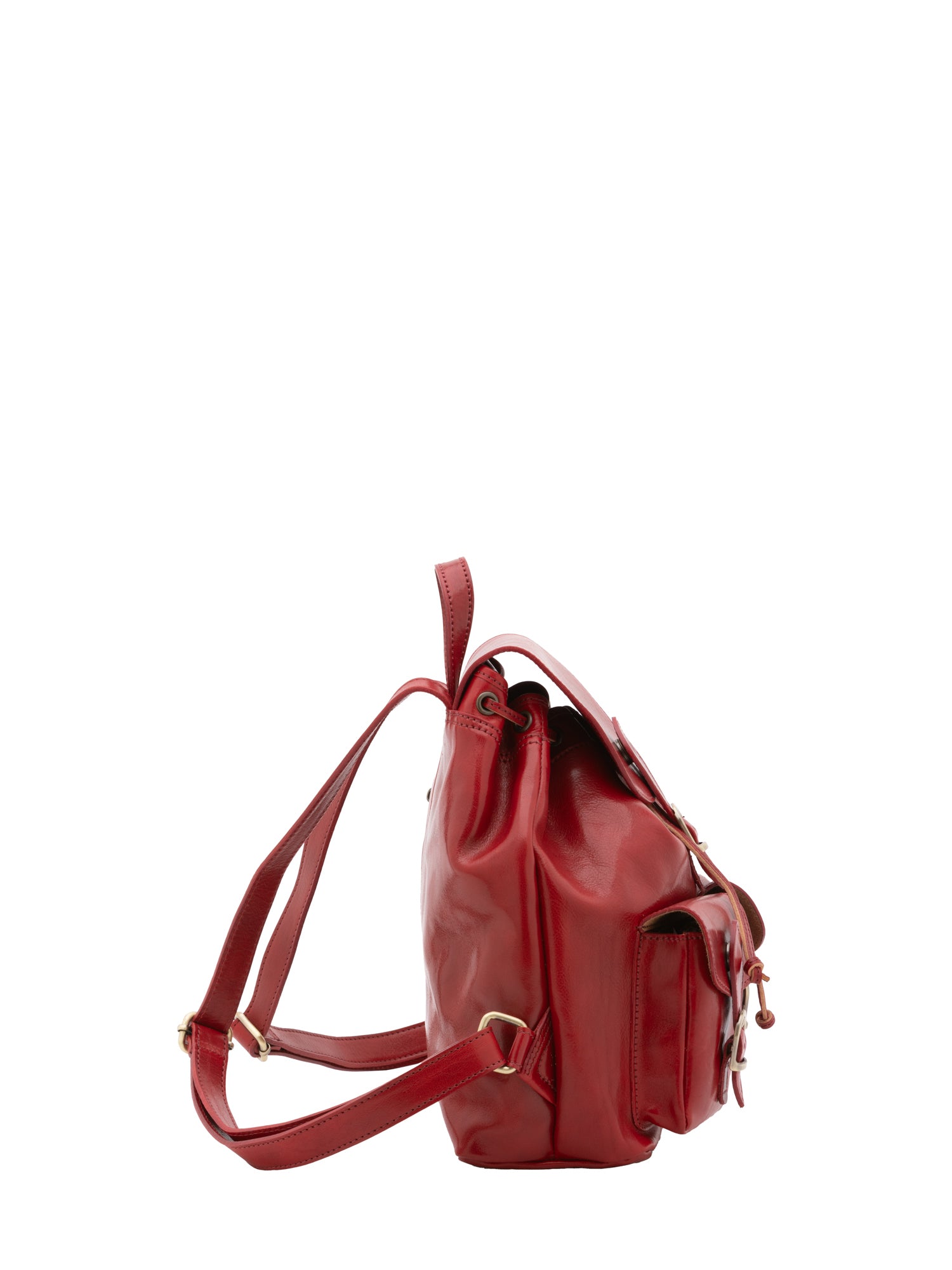 Shoulder Bag I Fratelli Women Genuine leather -Nero Rosso