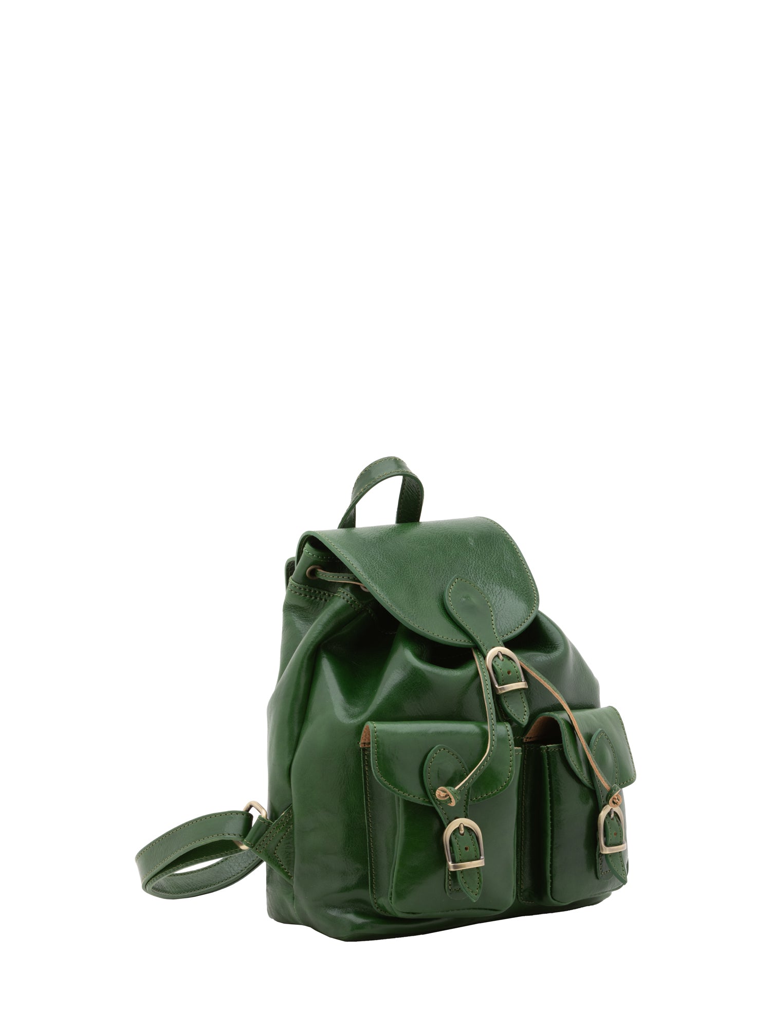 Shoulder Bag I Fratelli Women Genuine leather -Nero Verde