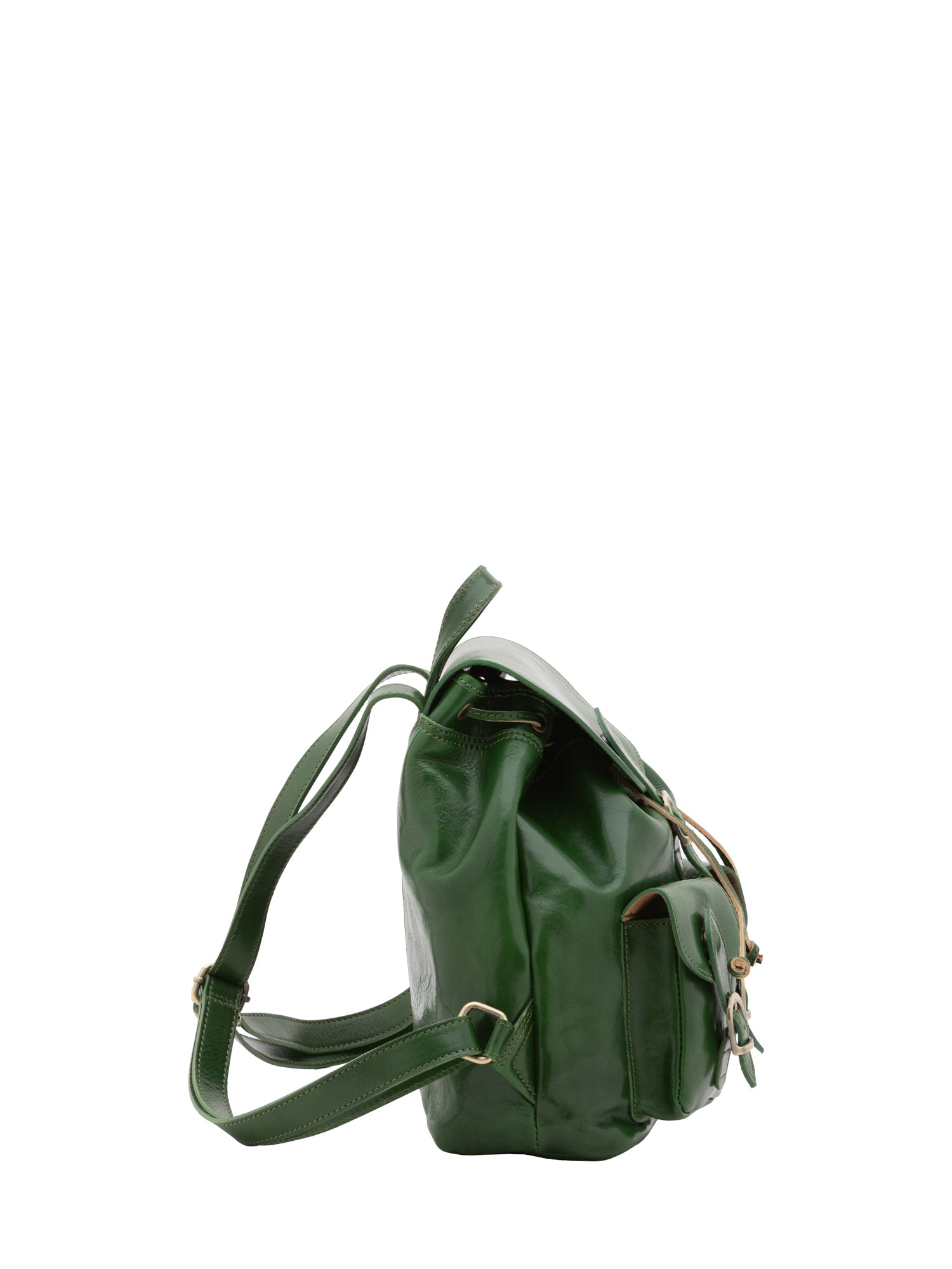 Shoulder Bag I Fratelli Women Genuine leather -Nero Verde