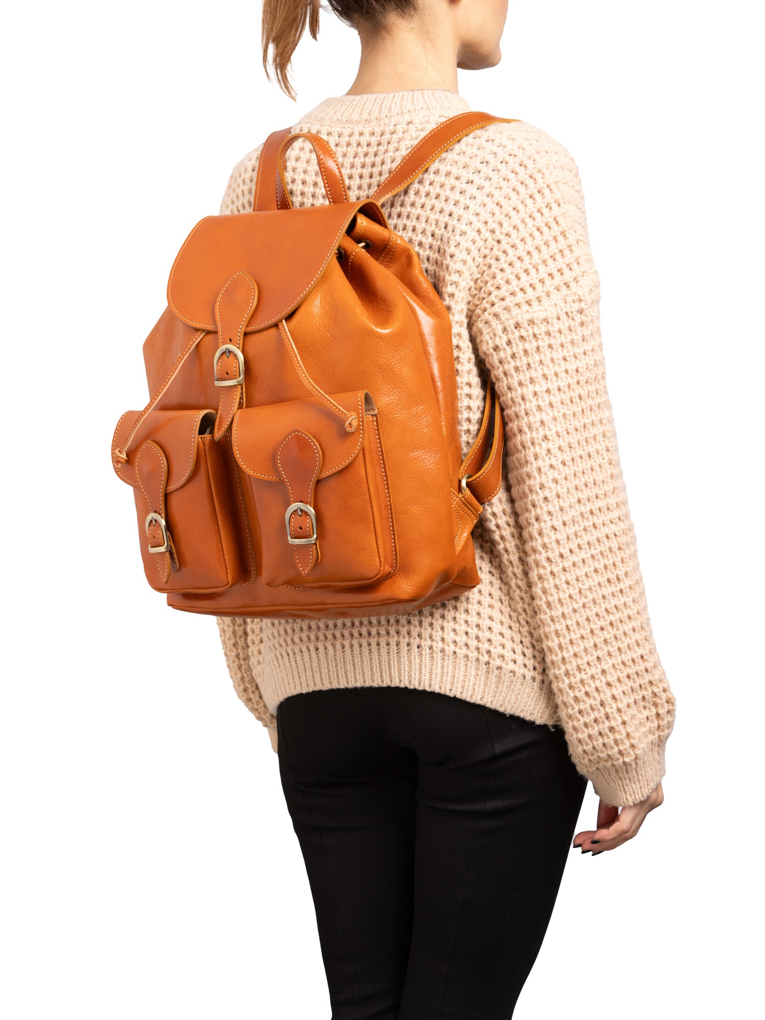 Shoulder Bag I Fratelli Women Genuine leather -Tmoro Cognac