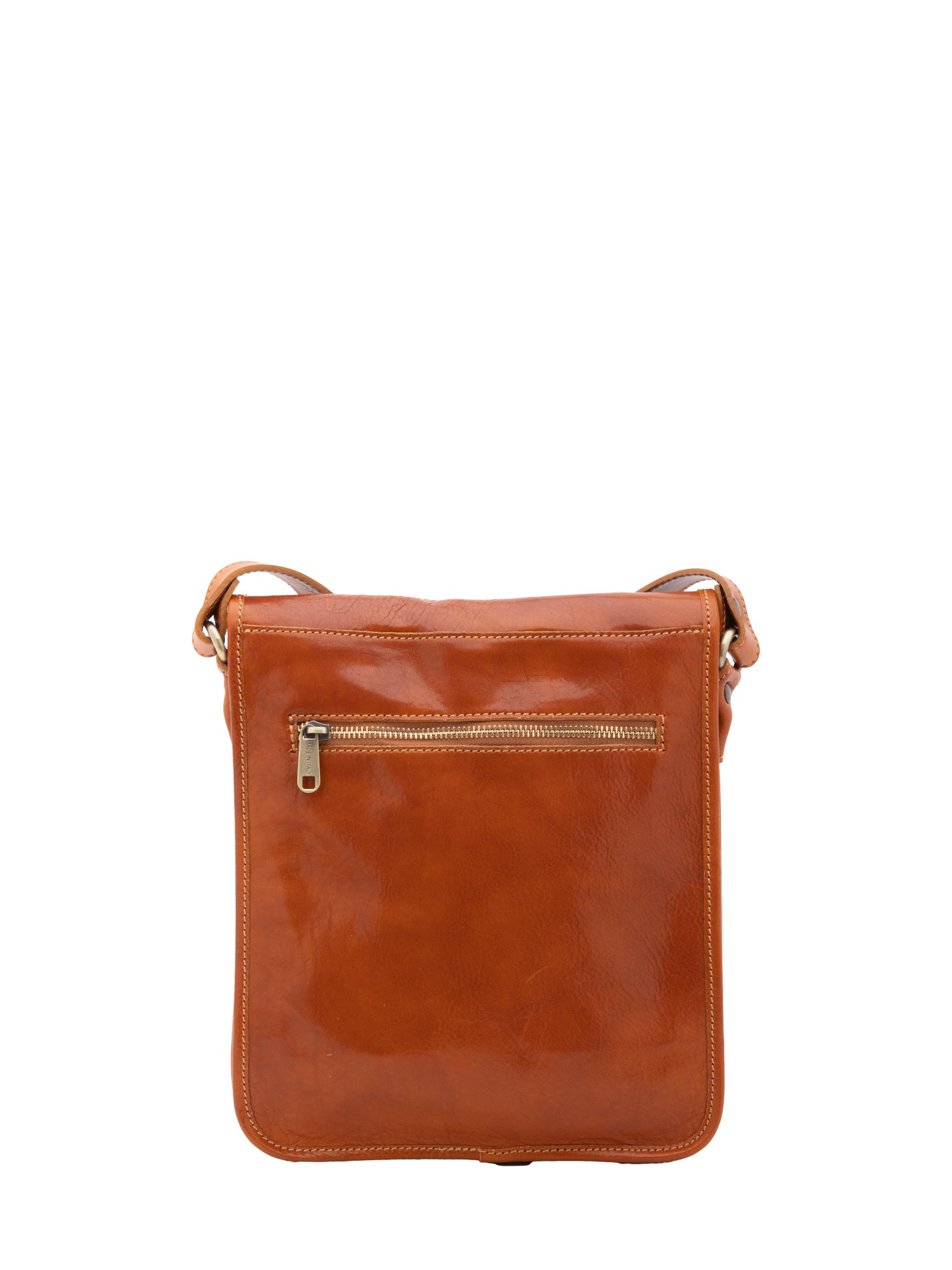 Crossbody bag I Fratelli Men Genuine leather -Marrone Cognac