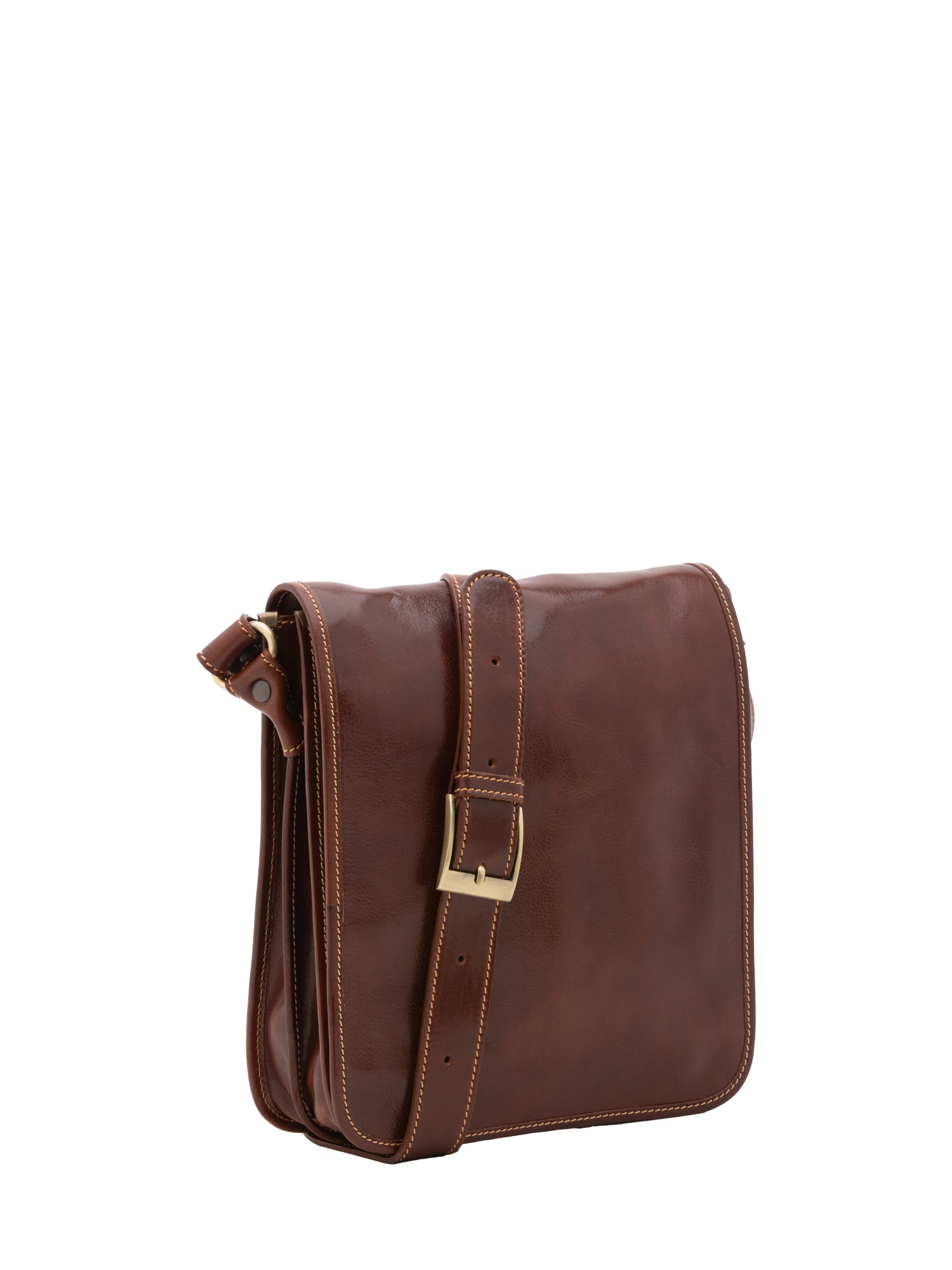 Crossbody bag I Fratelli Men Genuine leather -Marrone Marrone