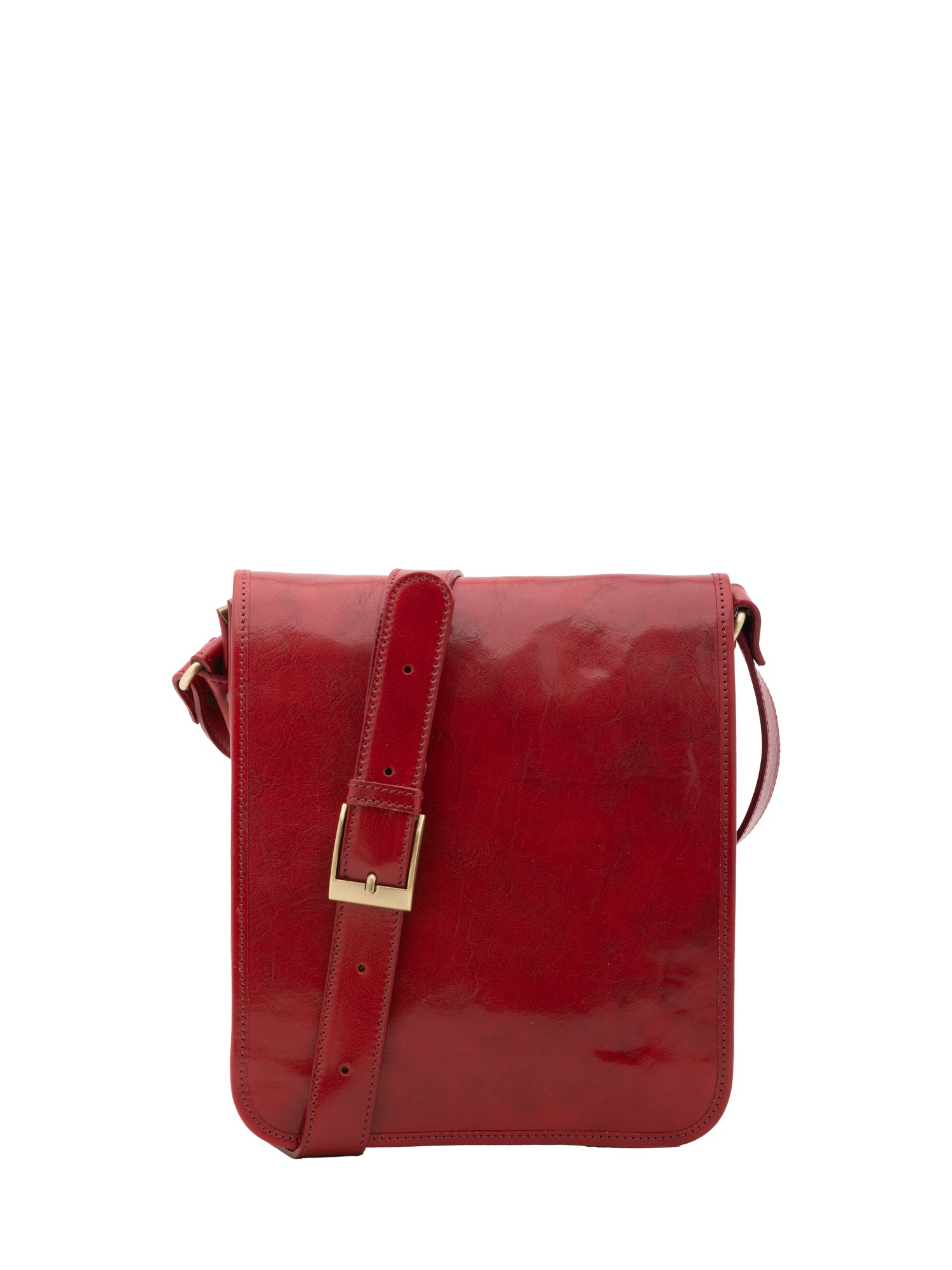 Crossbody bag I Fratelli Men Genuine leather -Marrone Rosso