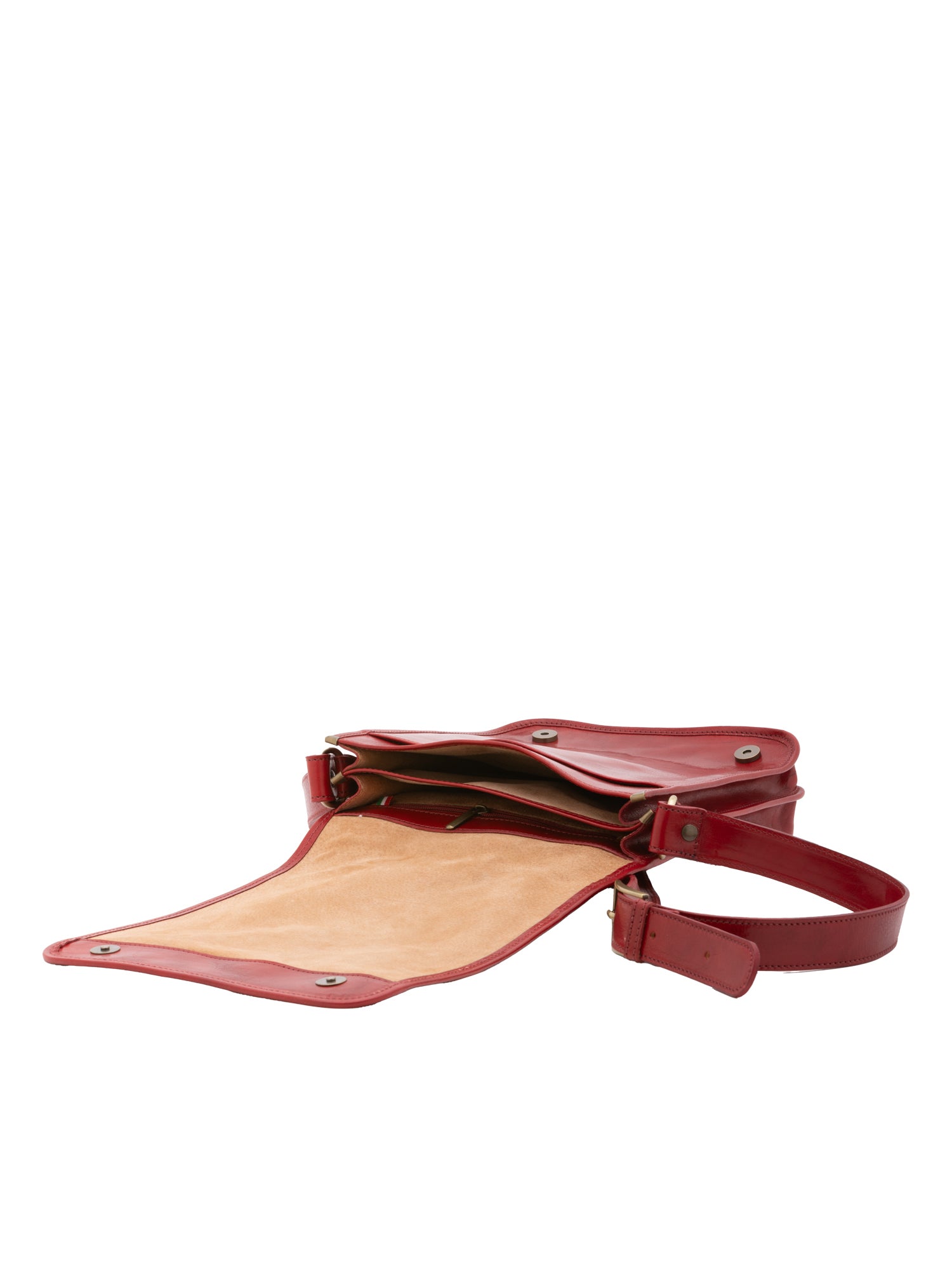 Crossbody bag I Fratelli Men Genuine leather -Marrone Rosso