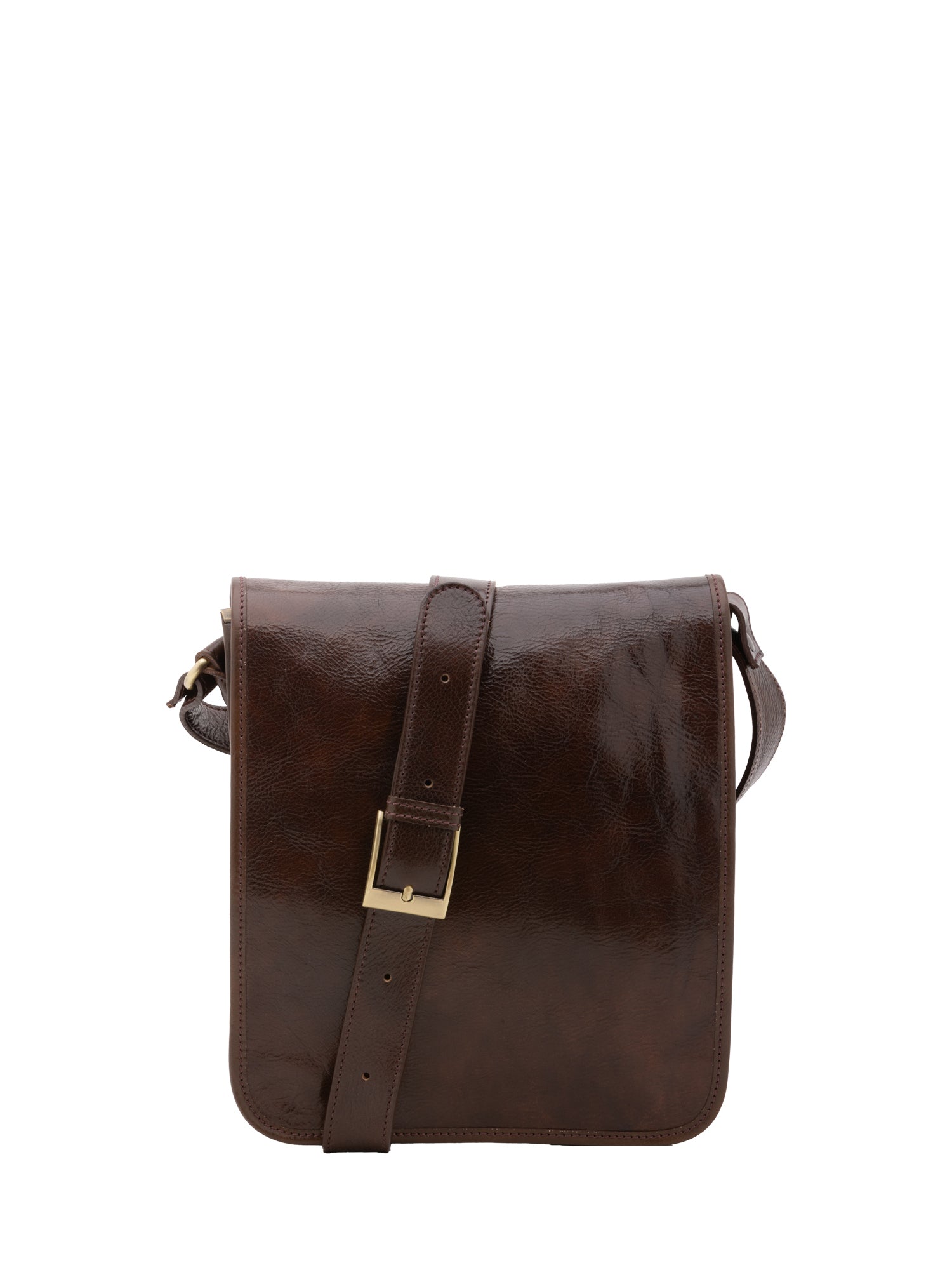 Crossbody bag I Fratelli Men Genuine leather -Marrone Testa di moro