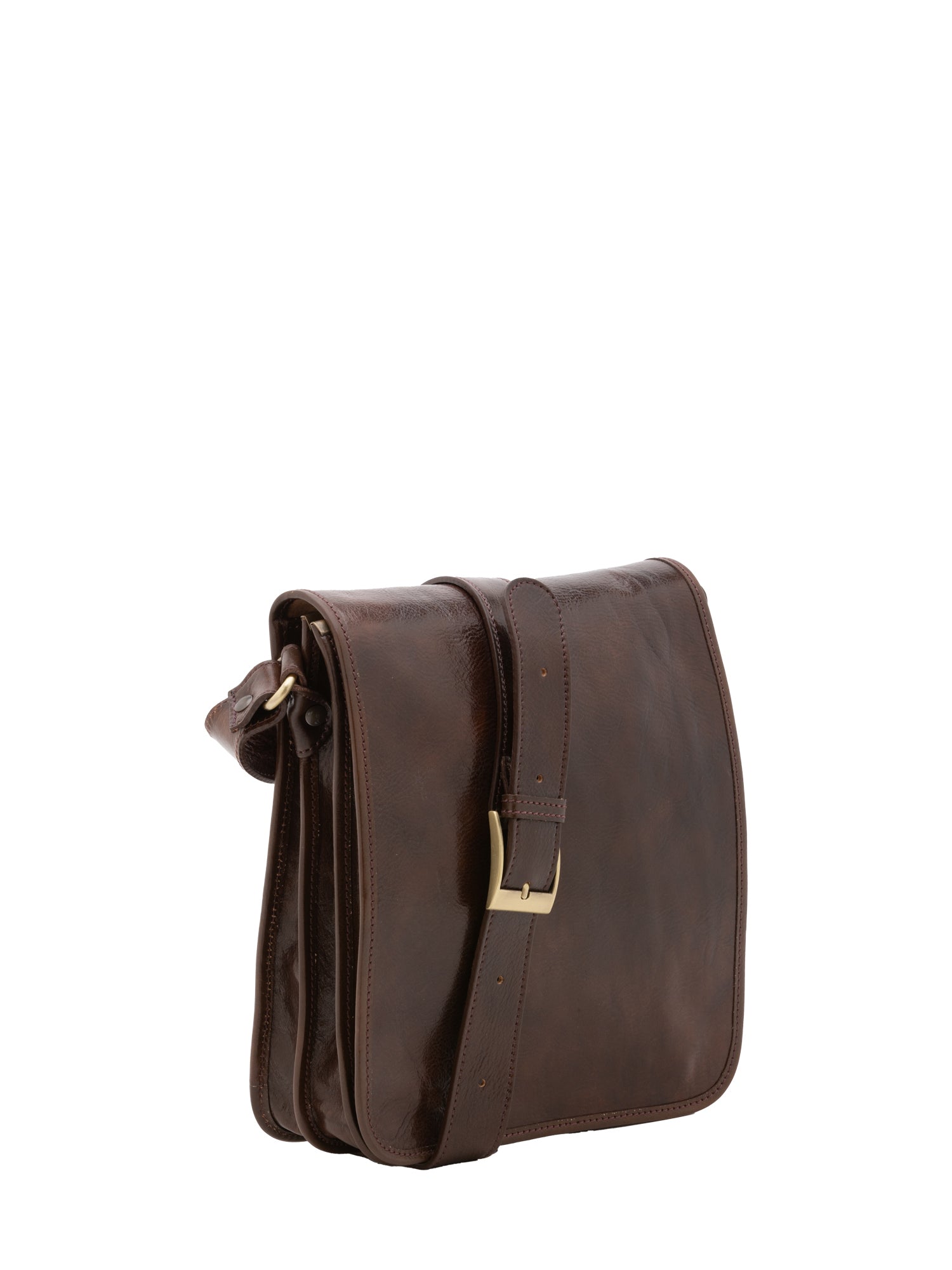 Crossbody bag I Fratelli Men Genuine leather -Marrone Testa di moro