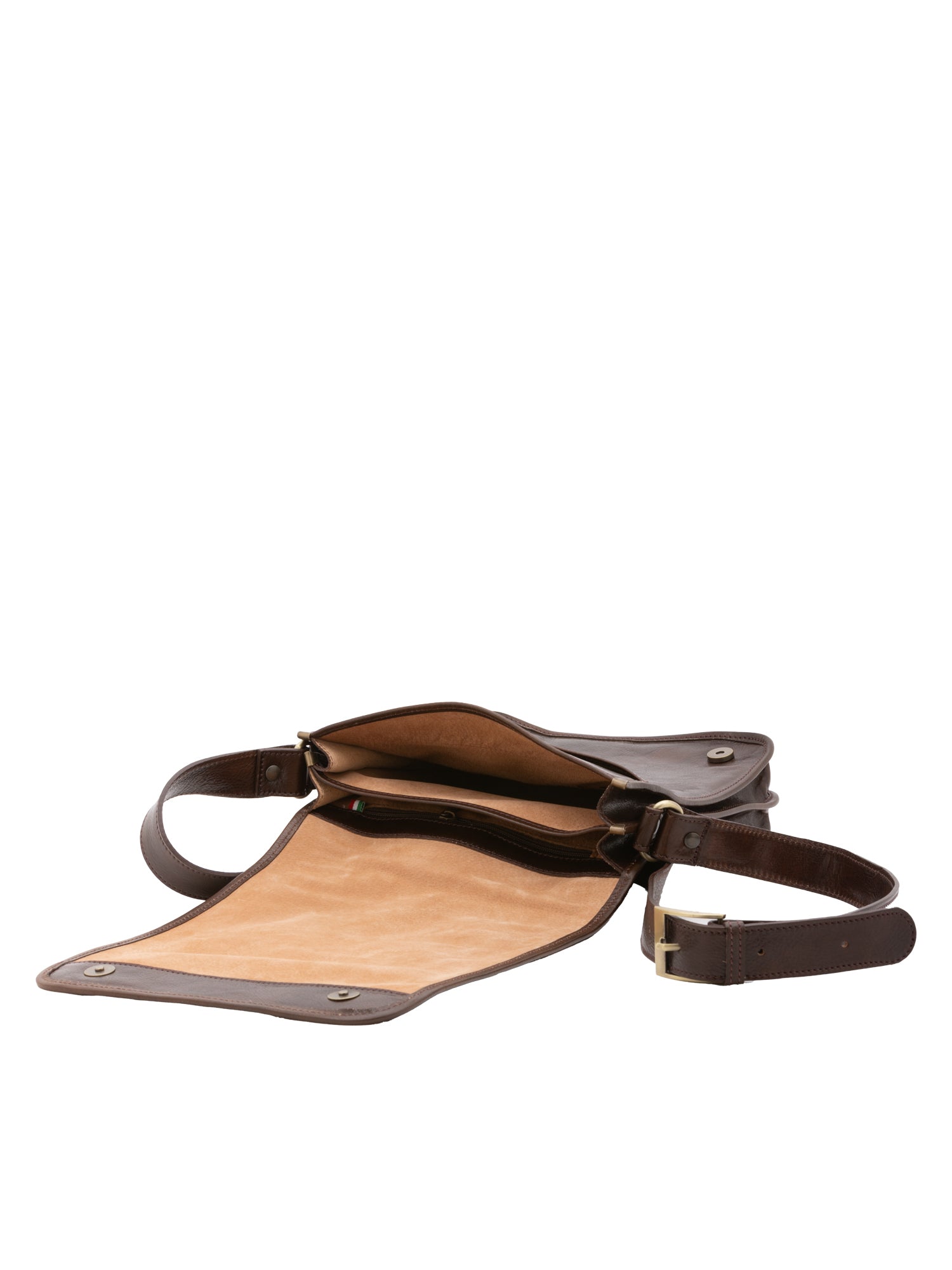 Crossbody bag I Fratelli Men Genuine leather -Marrone Testa di moro