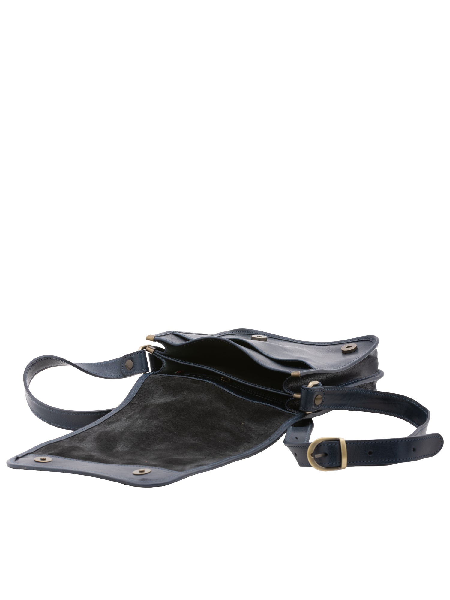 Crossbody bag I Fratelli Men Genuine leather -Verde Blu