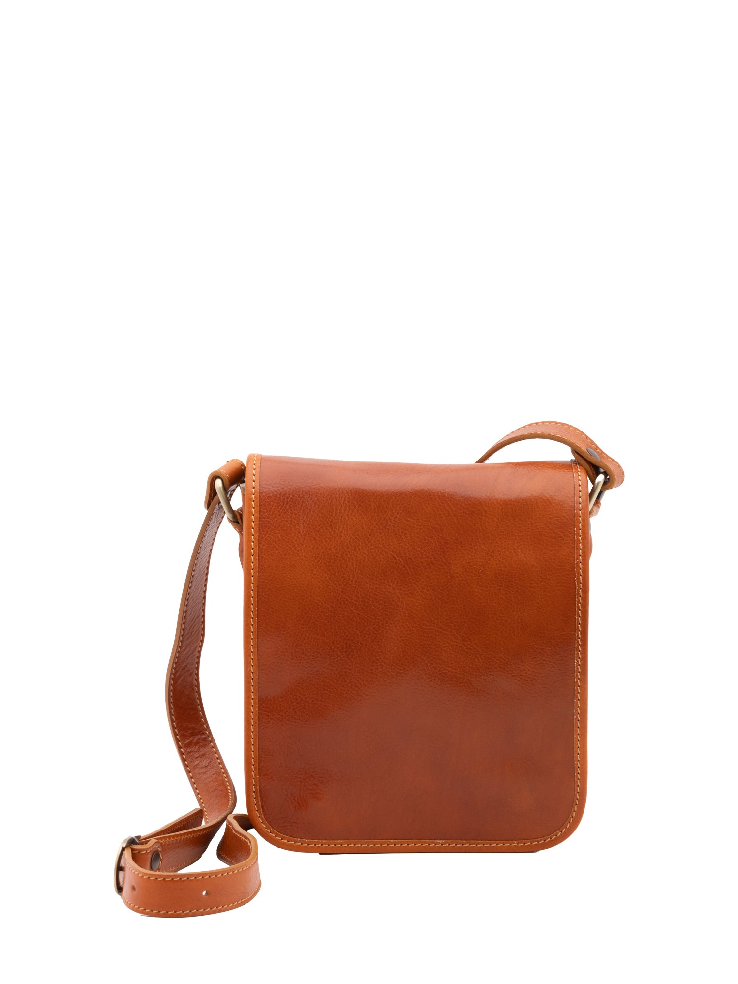 Crossbody bag I Fratelli Men Genuine leather -Verde Cognac