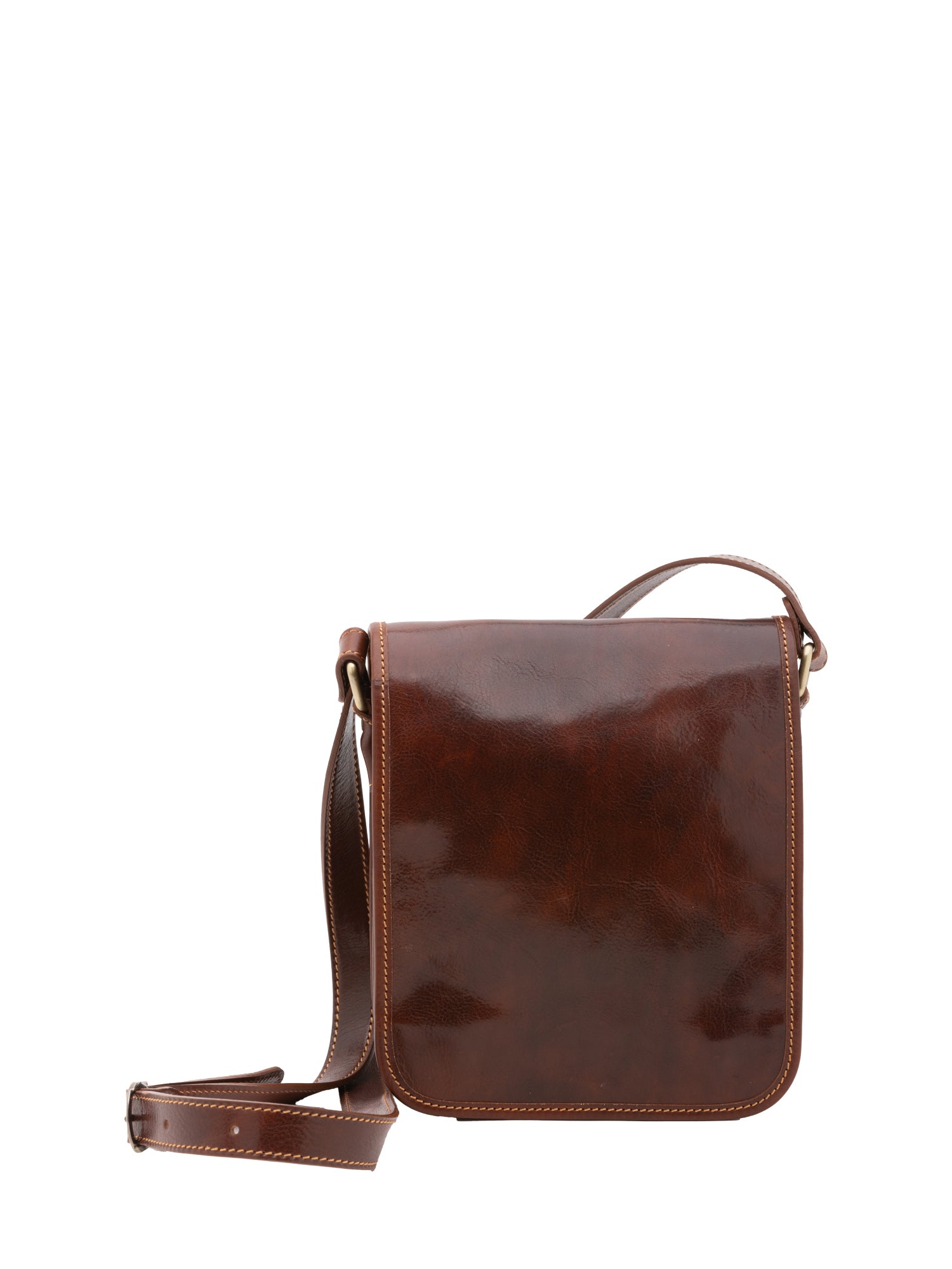 Crossbody bag I Fratelli Men Genuine leather -Verde Marrone