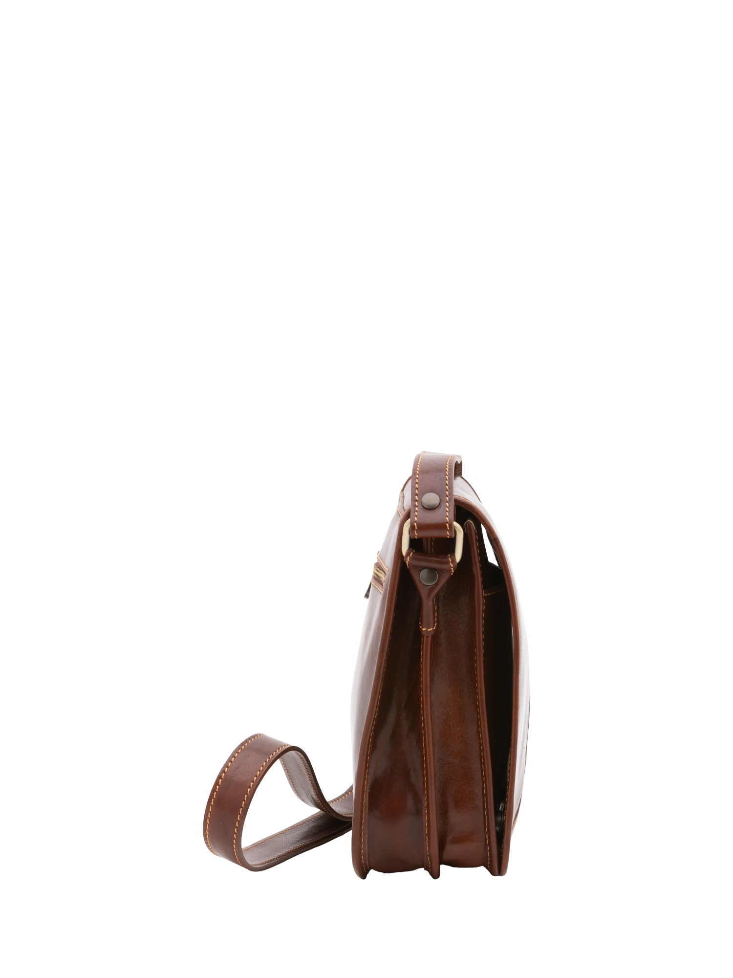Crossbody bag I Fratelli Men Genuine leather -Verde Marrone