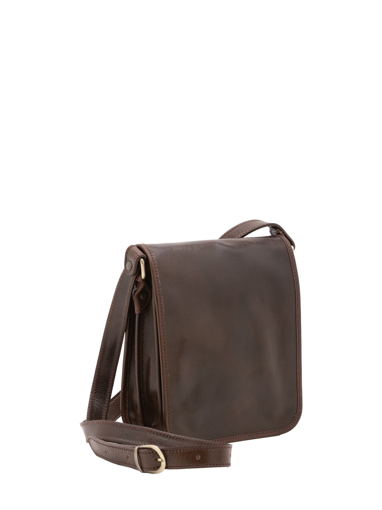 Crossbody bag I Fratelli Men Genuine leather -Verde Testa di moro