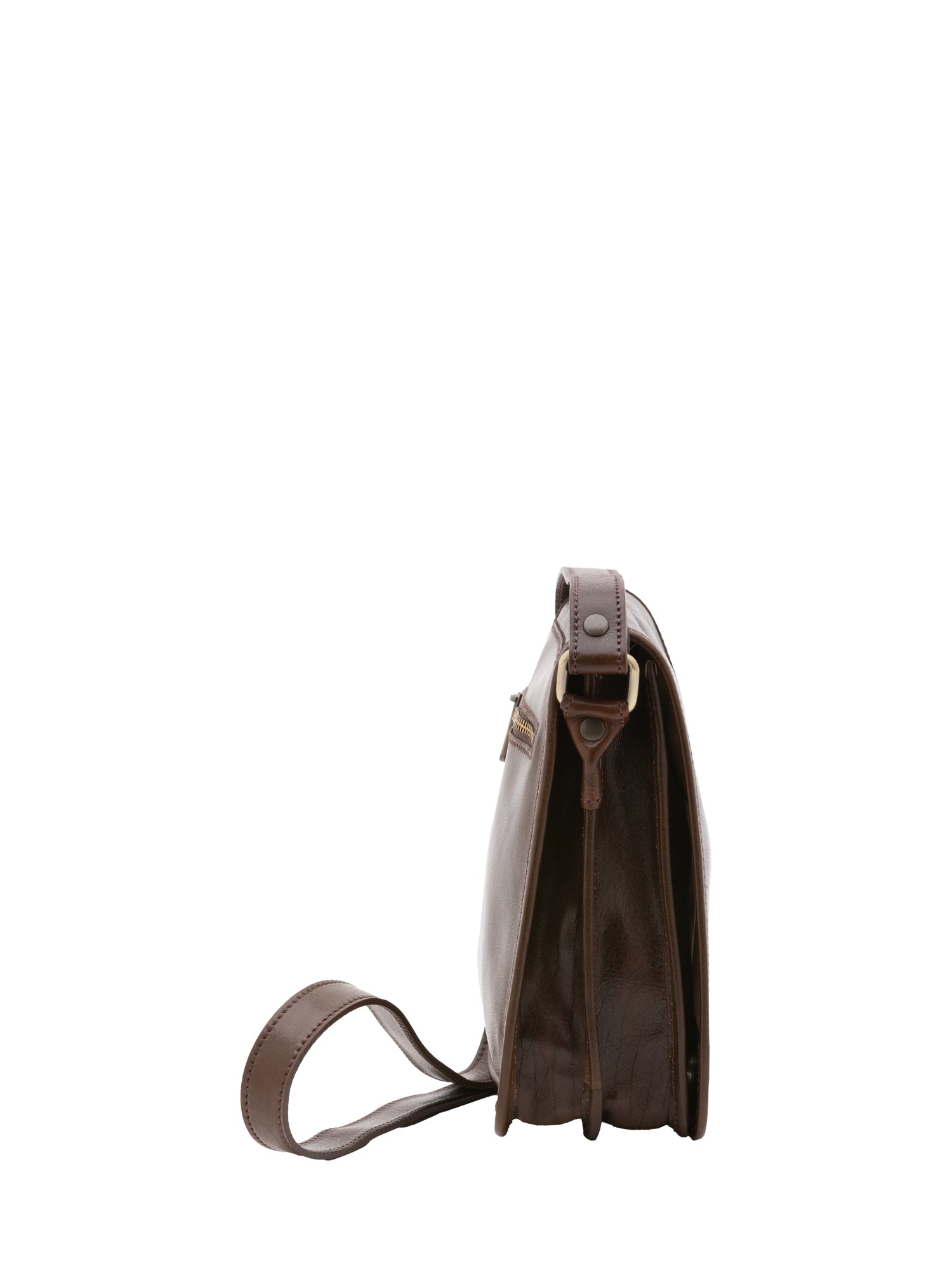 Crossbody bag I Fratelli Men Genuine leather -Verde Testa di moro