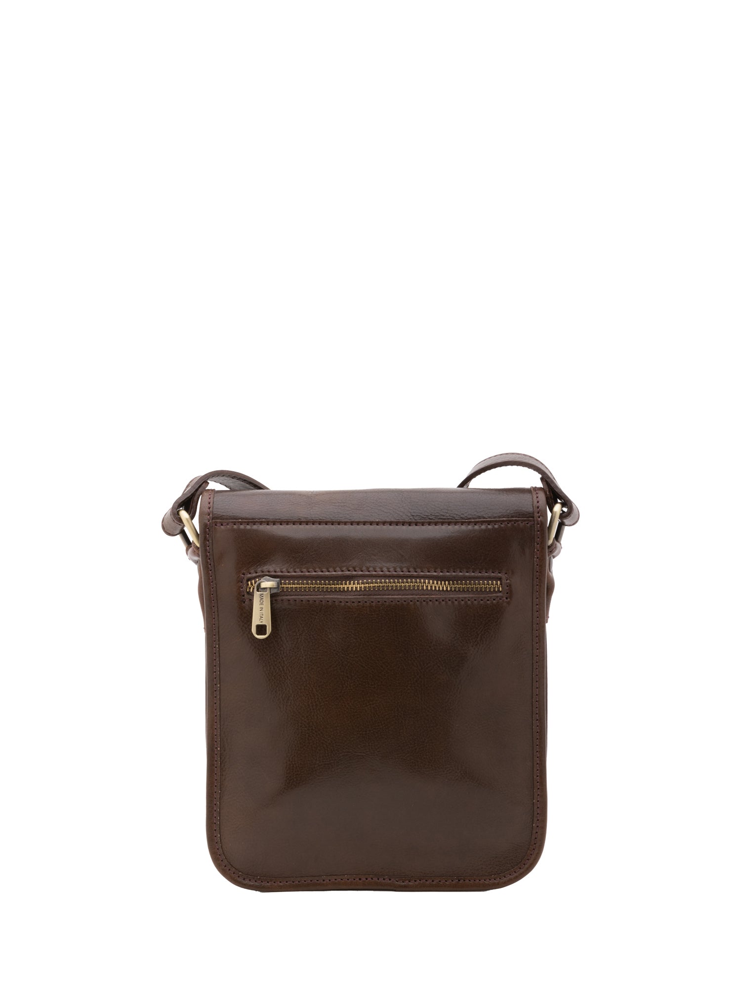 Crossbody bag I Fratelli Men Genuine leather -Verde Testa di moro
