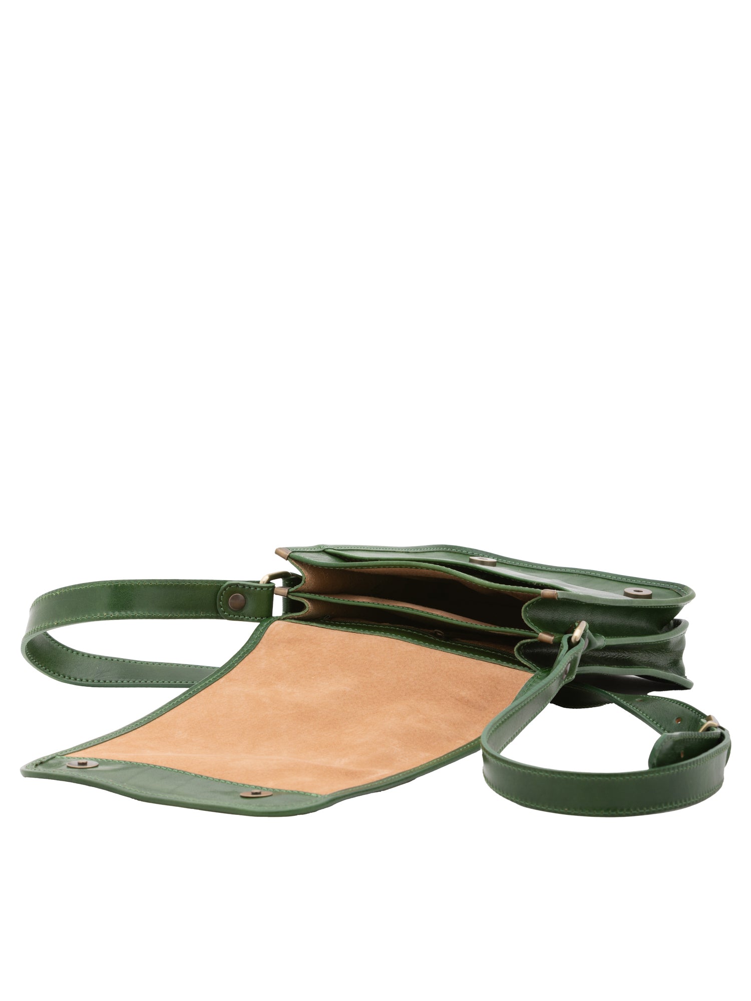 Crossbody bag I Fratelli Men Genuine leather -Verde Verde