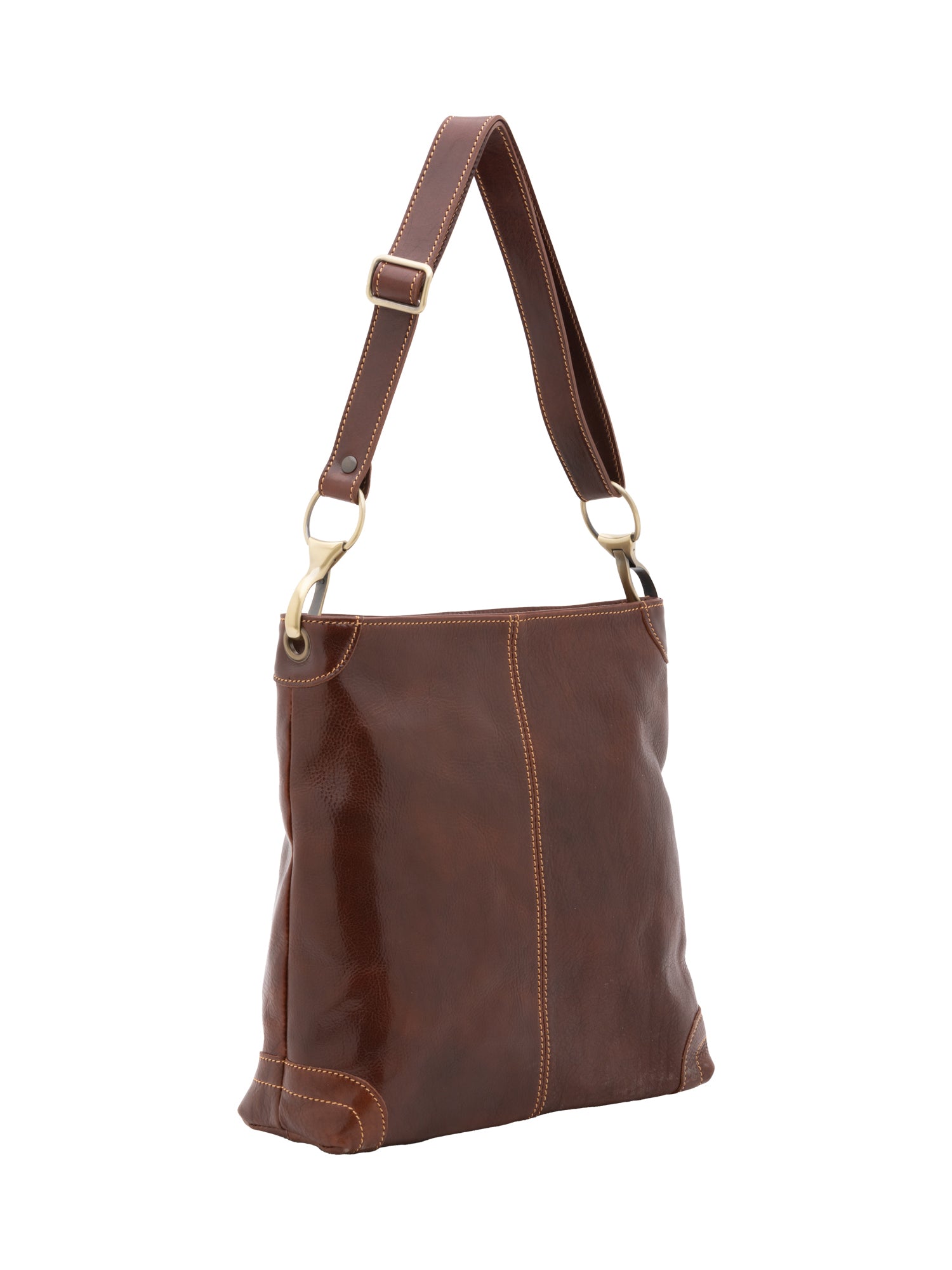 Shoulder Bag I Fratelli Women Genuine leather -Rosso Marrone