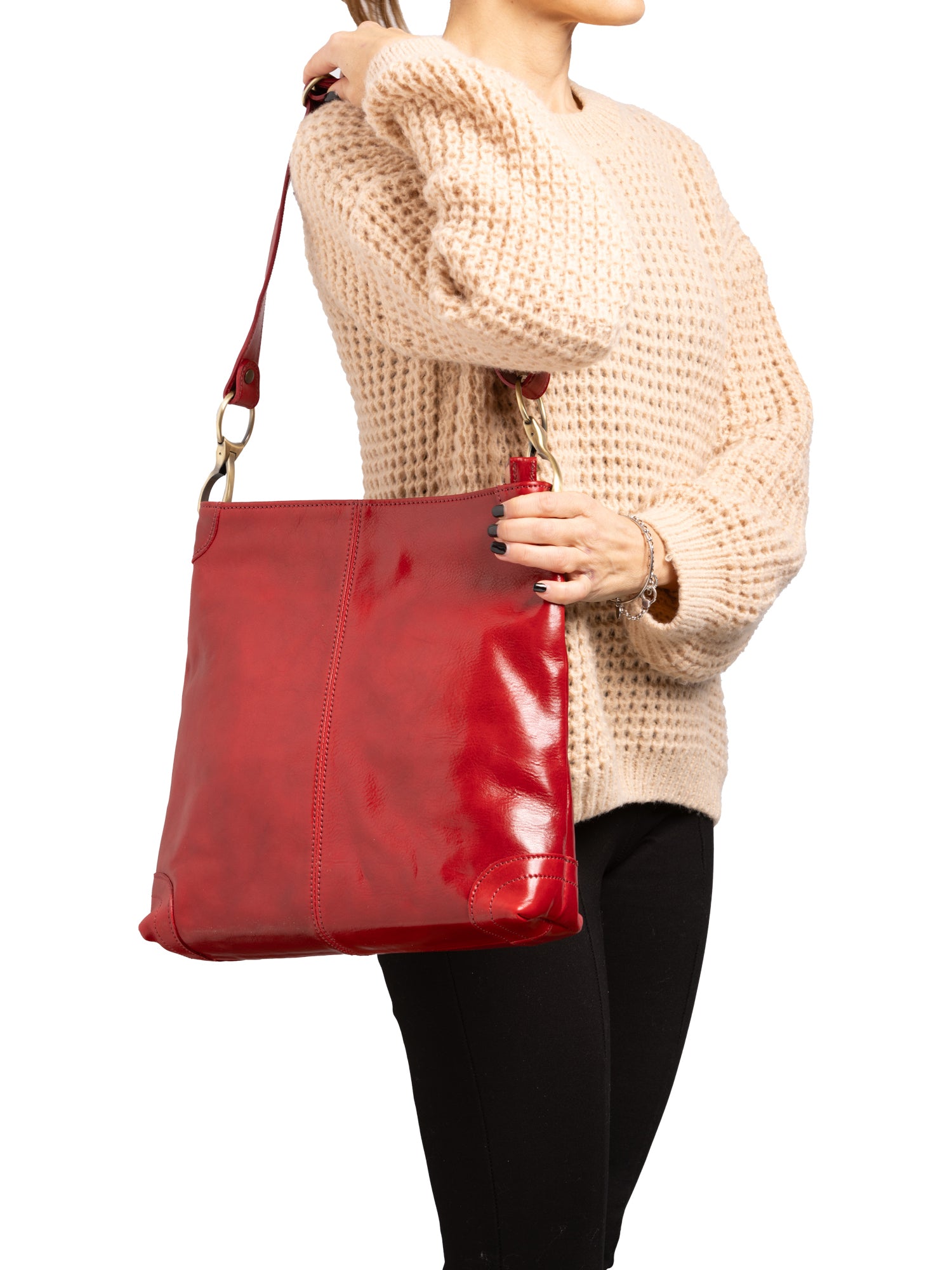 Shoulder Bag I Fratelli Women Genuine leather -Rosso Rosso