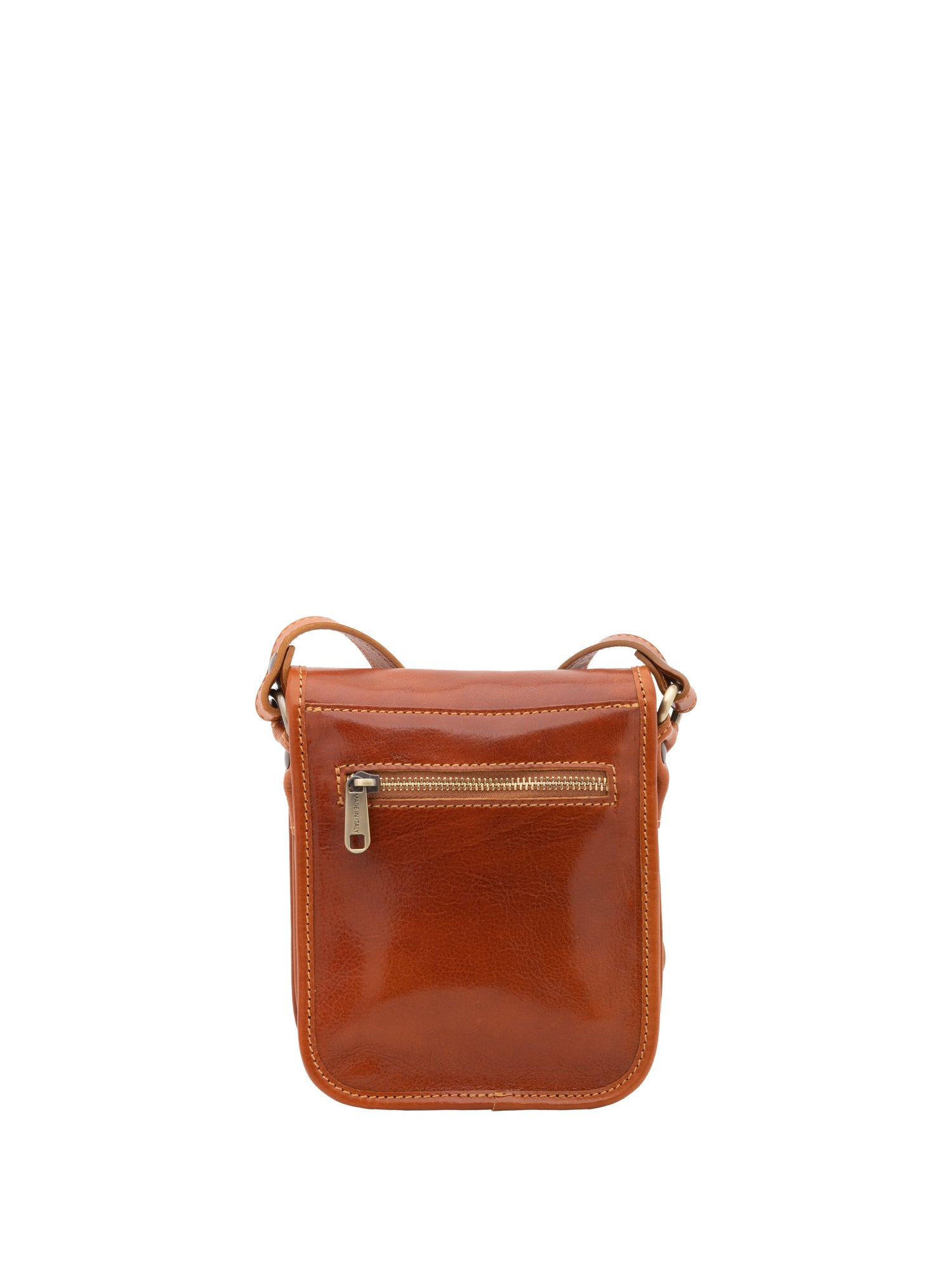 Crossbody bag I Fratelli Men Genuine leather -Senape Cognac