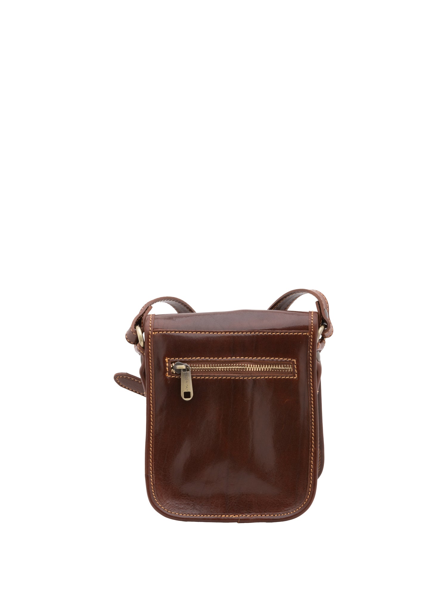 Crossbody bag I Fratelli Men Genuine leather -Senape Marrone