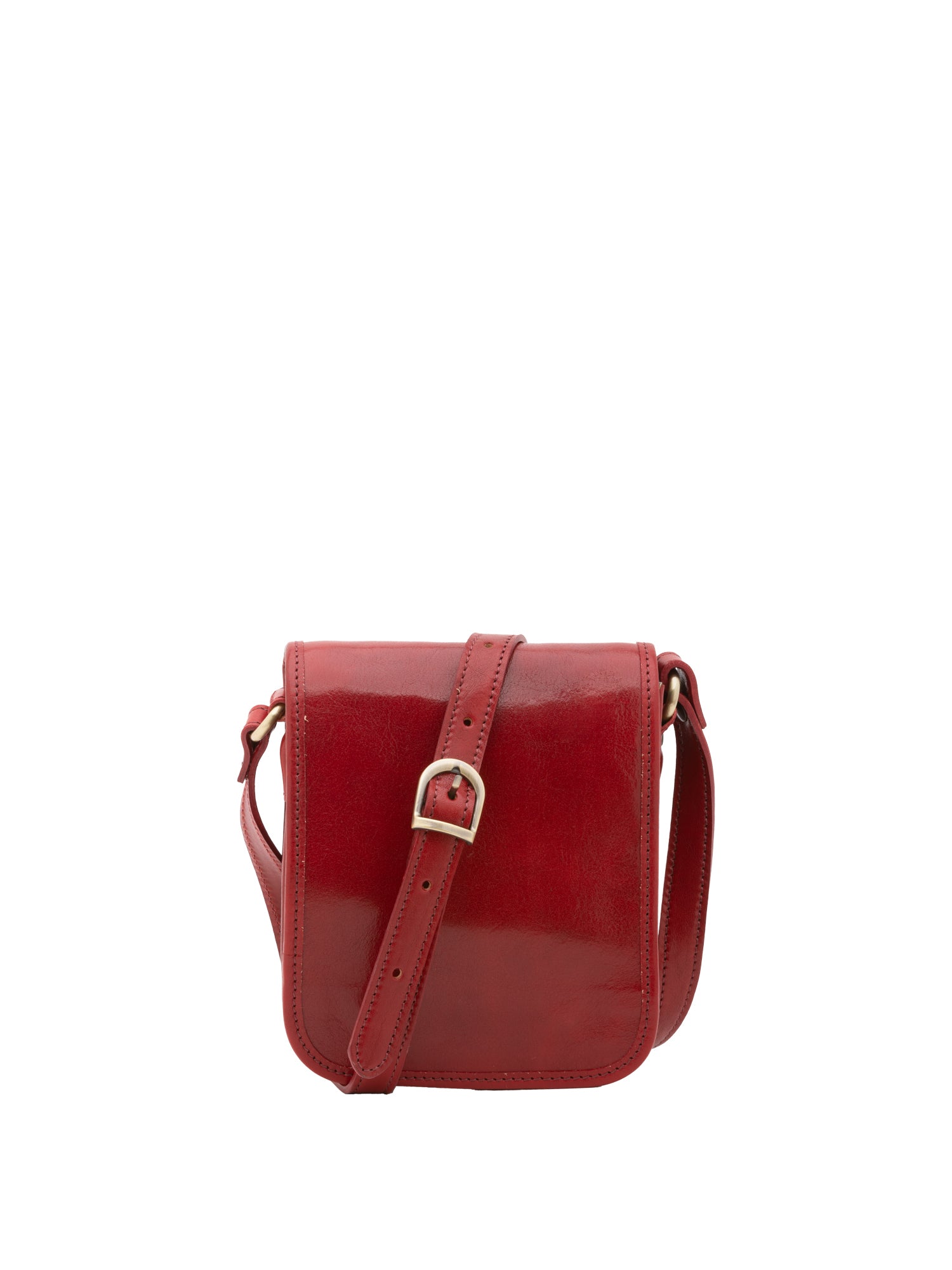 Crossbody bag I Fratelli Men Genuine leather -Senape Rosso