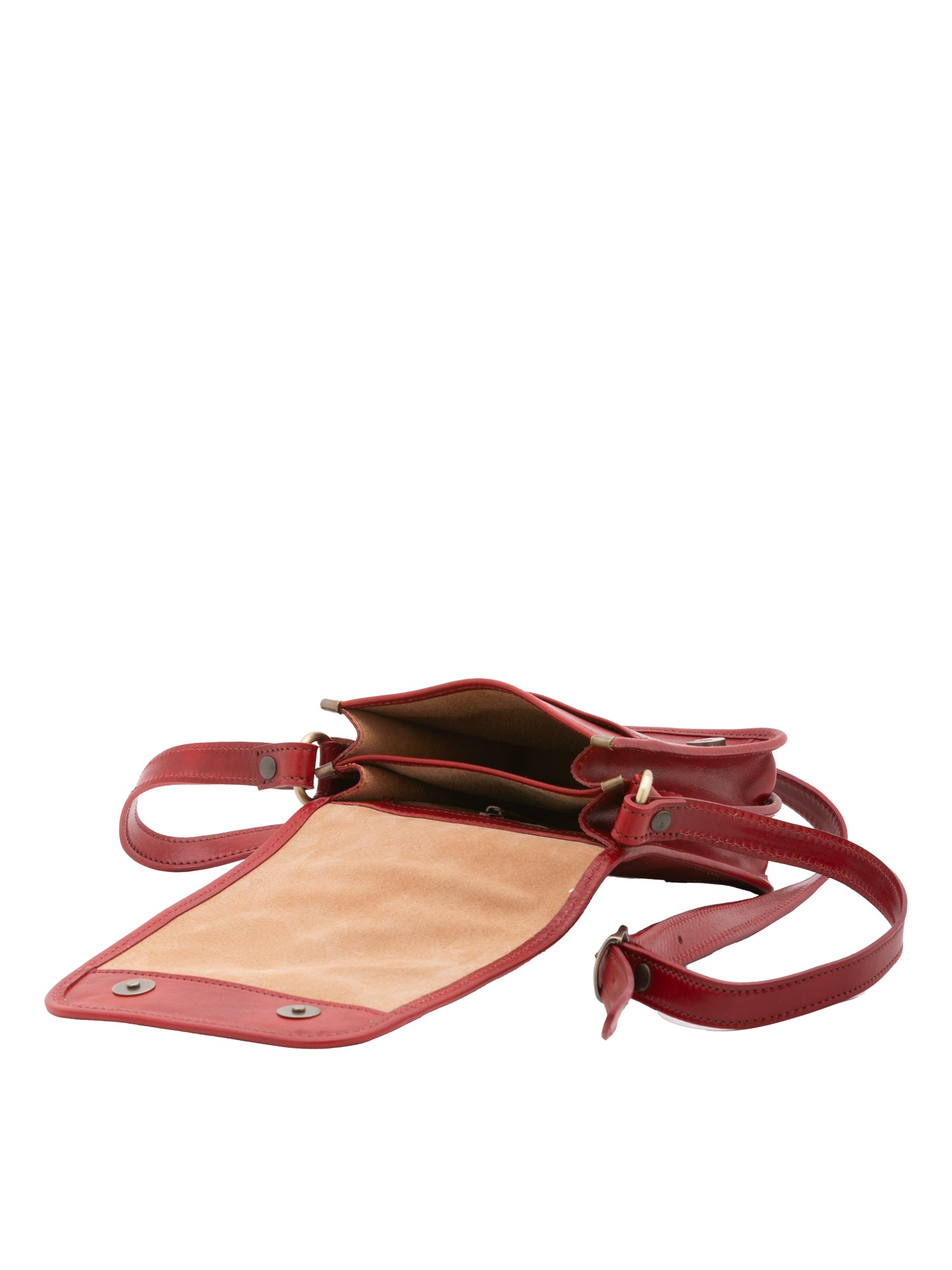 Crossbody bag I Fratelli Men Genuine leather -Senape Rosso