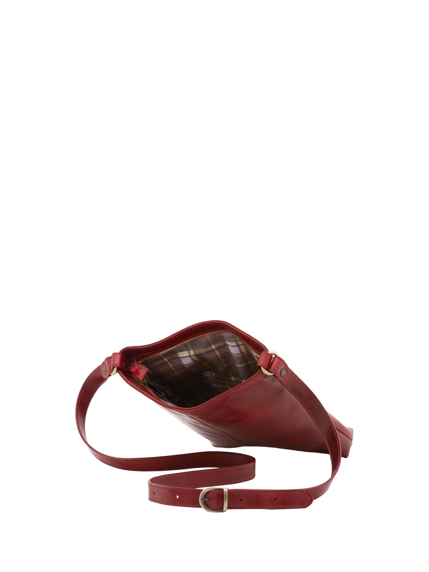 Crossbody bag I Fratelli Men Genuine leather -Nero Rosso