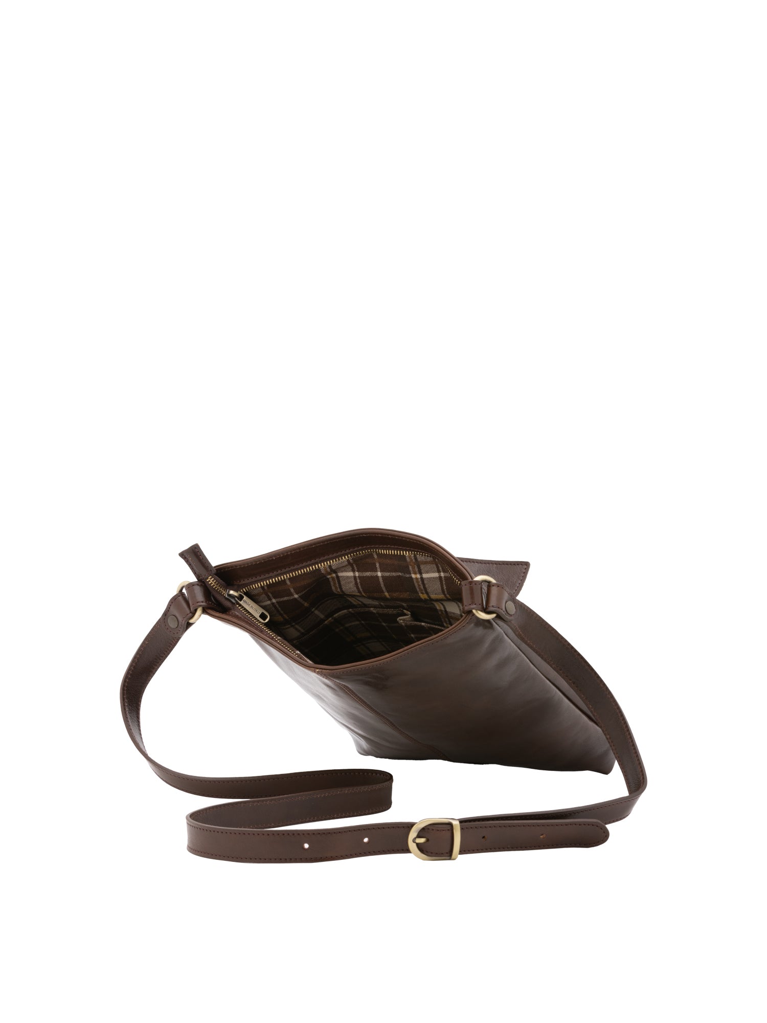 Crossbody bag I Fratelli Men Genuine leather -Nero Testa di moro