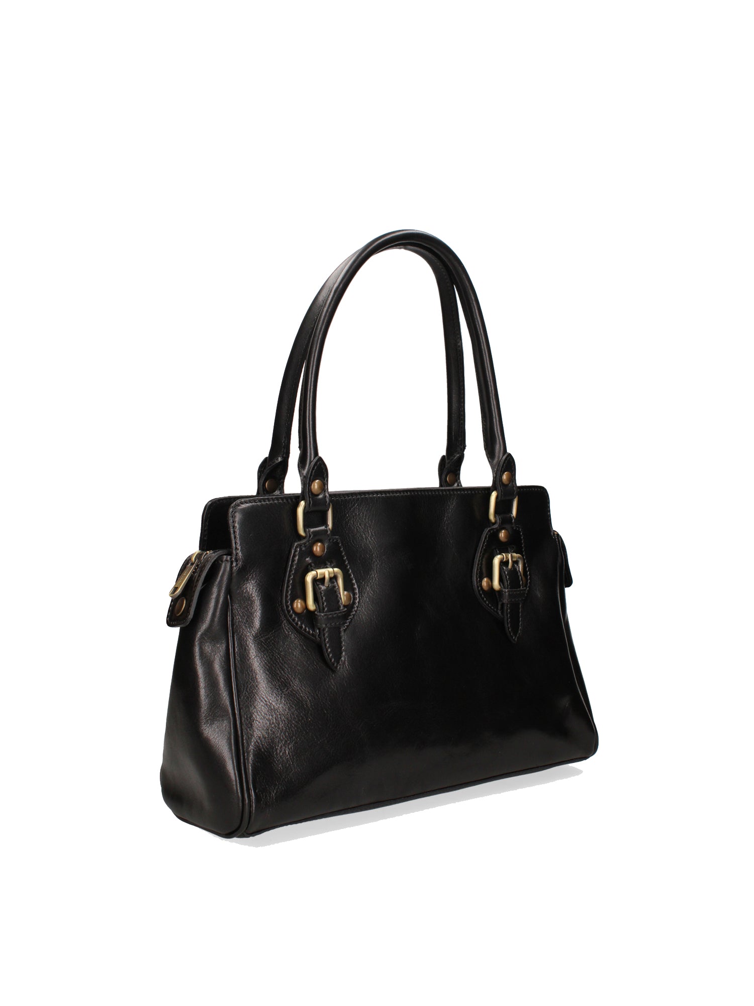 Handbag I Fratelli Women Genuine leather -Marrone Nero